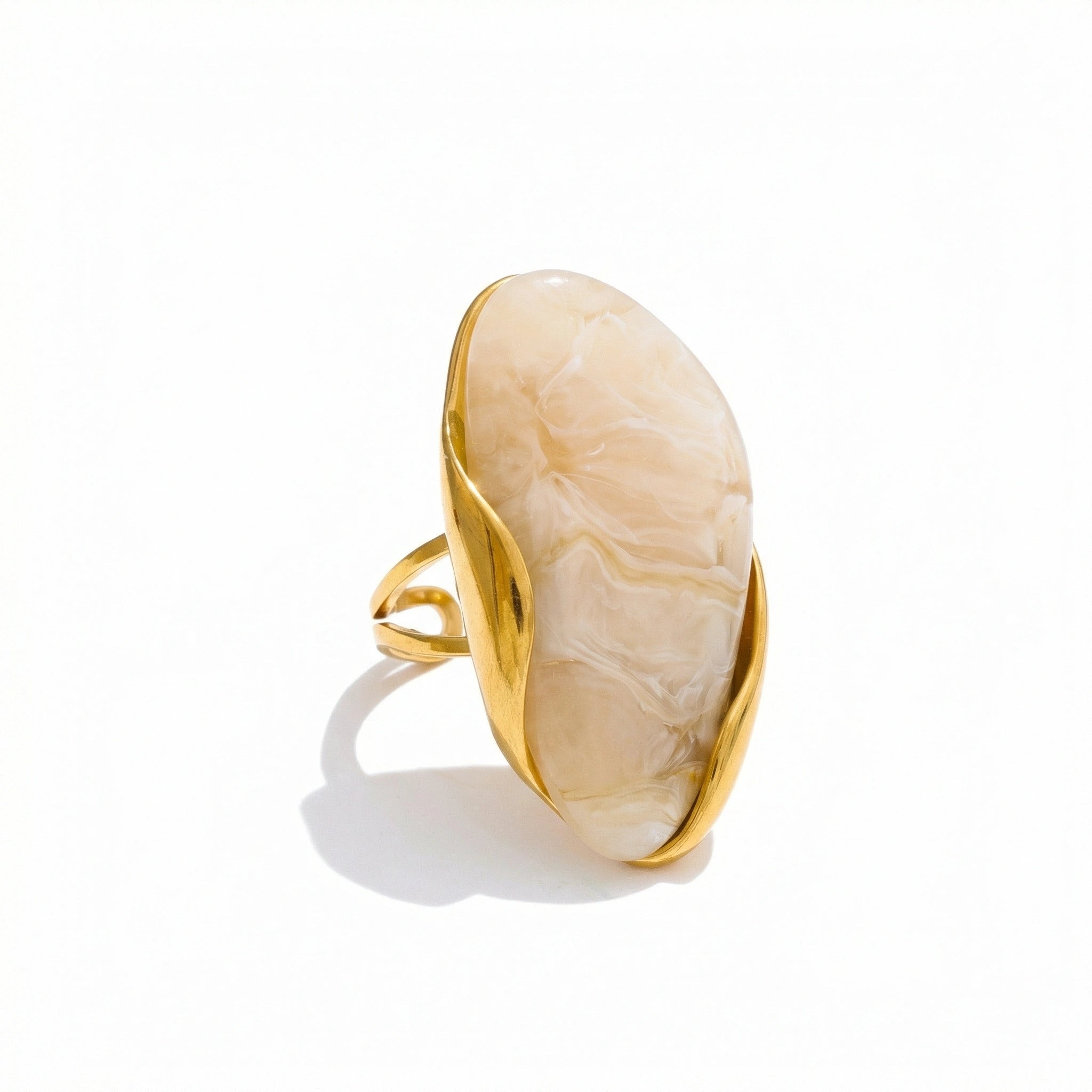 Organic Resin Sculptural Statement Ring