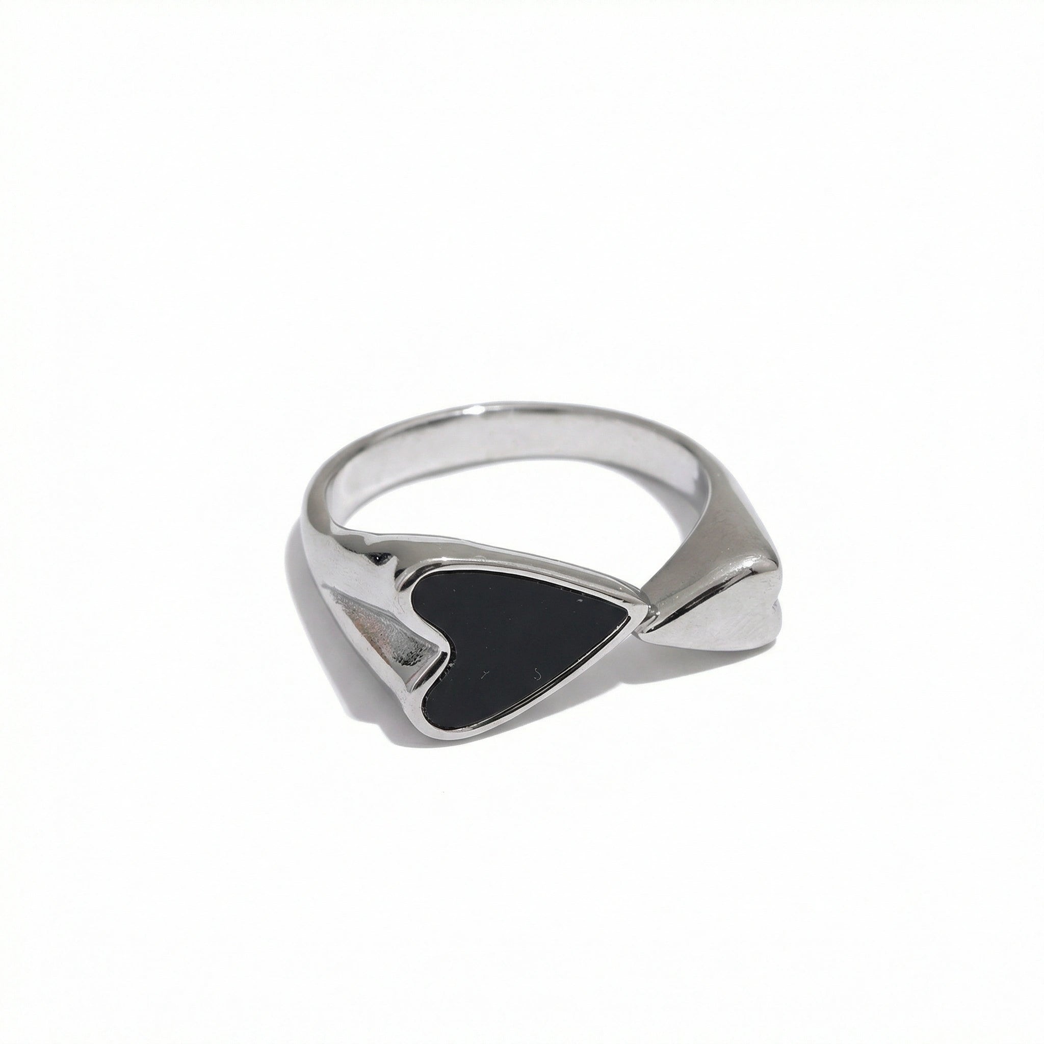 Shell Heart Stainless Steel Ring