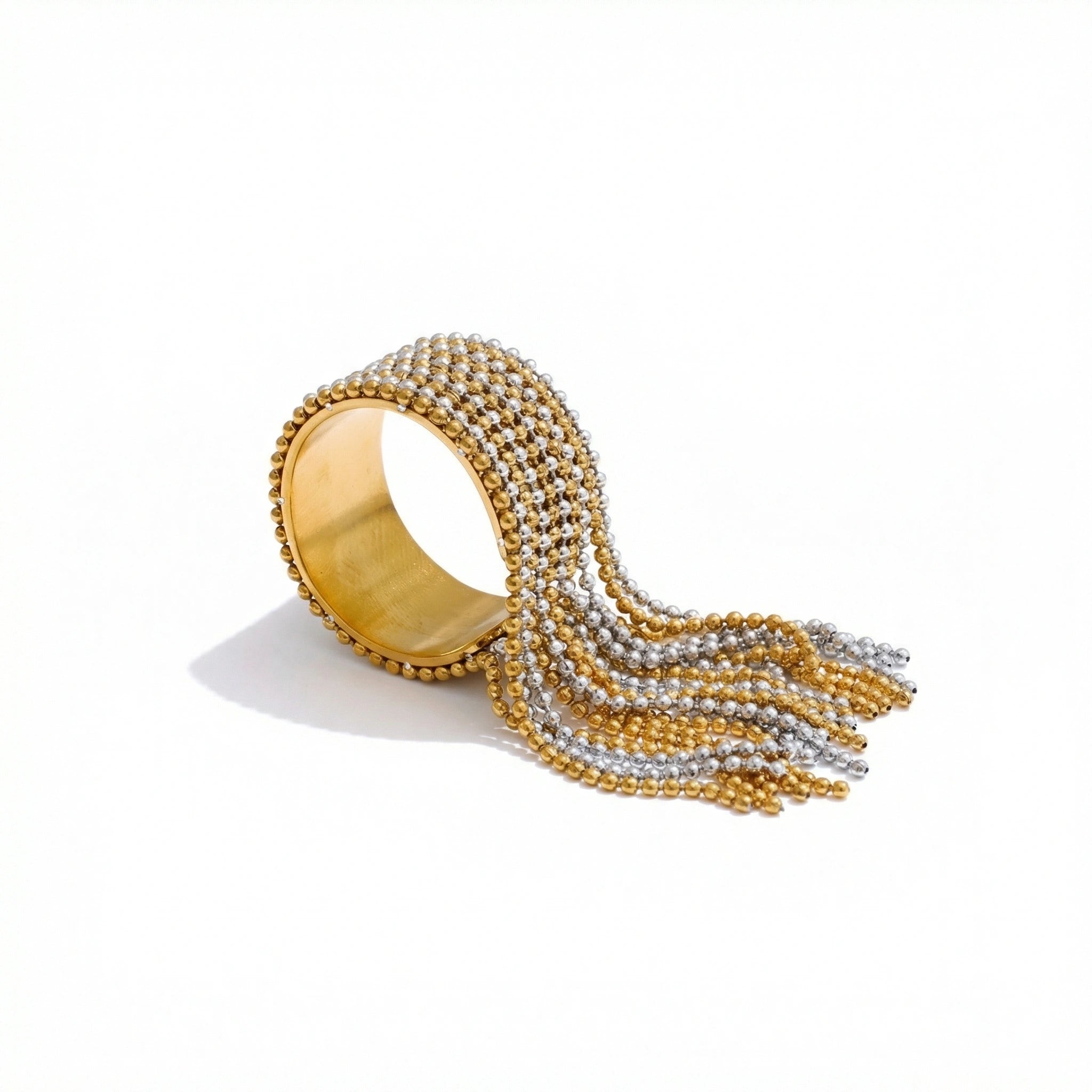 Chain Tassel Statement Ring