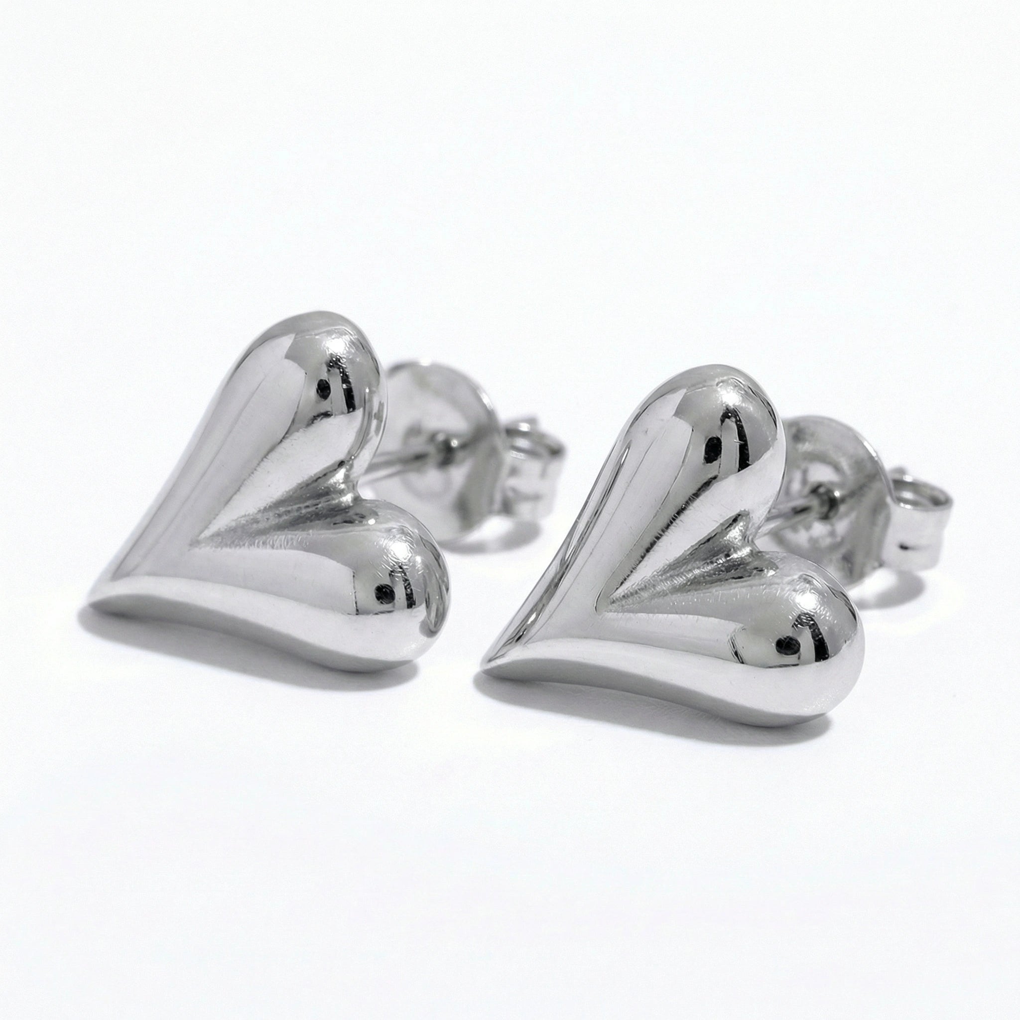 Heart Charm Huggie Earrings