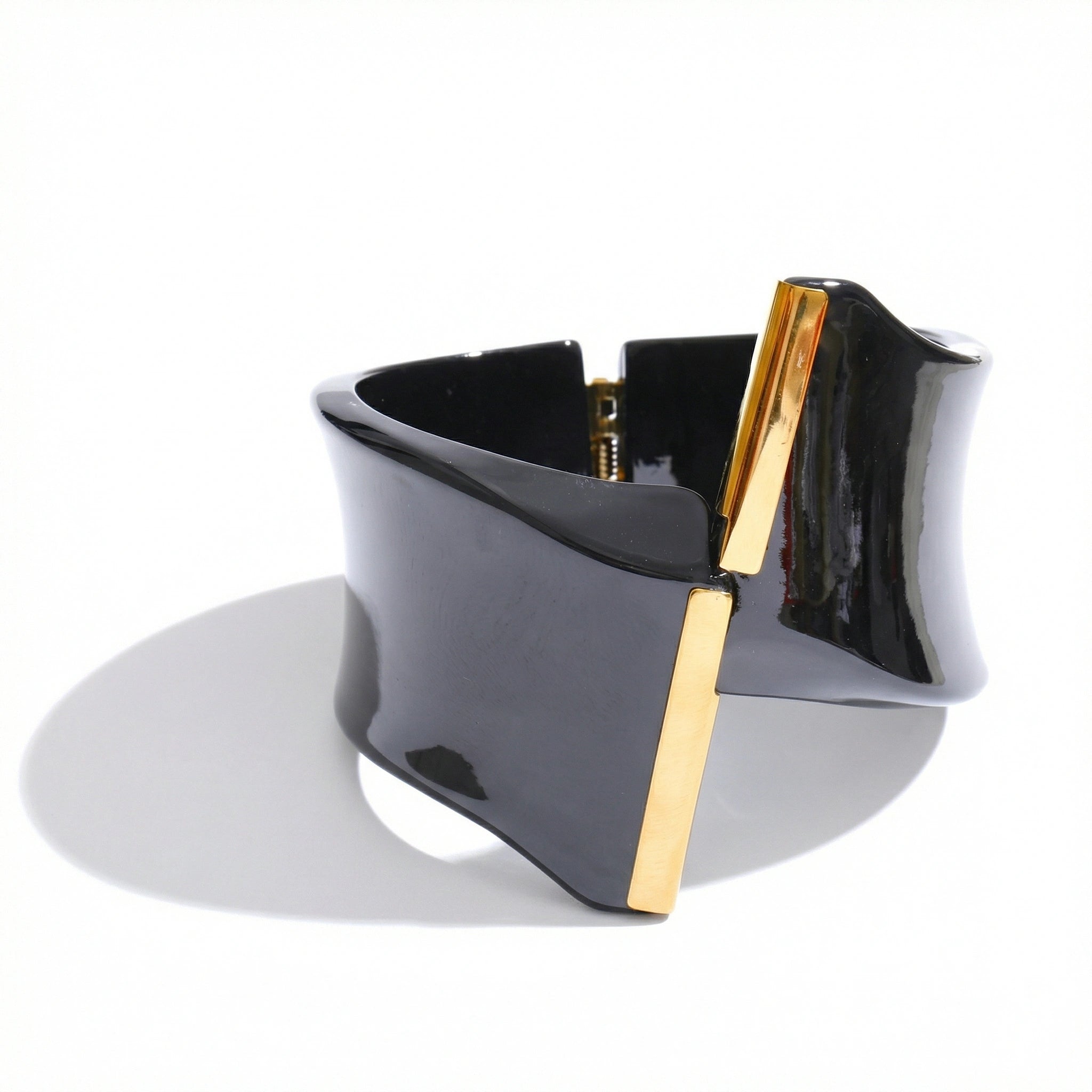 Sculptural Resin Statement Cuff Bracelet
