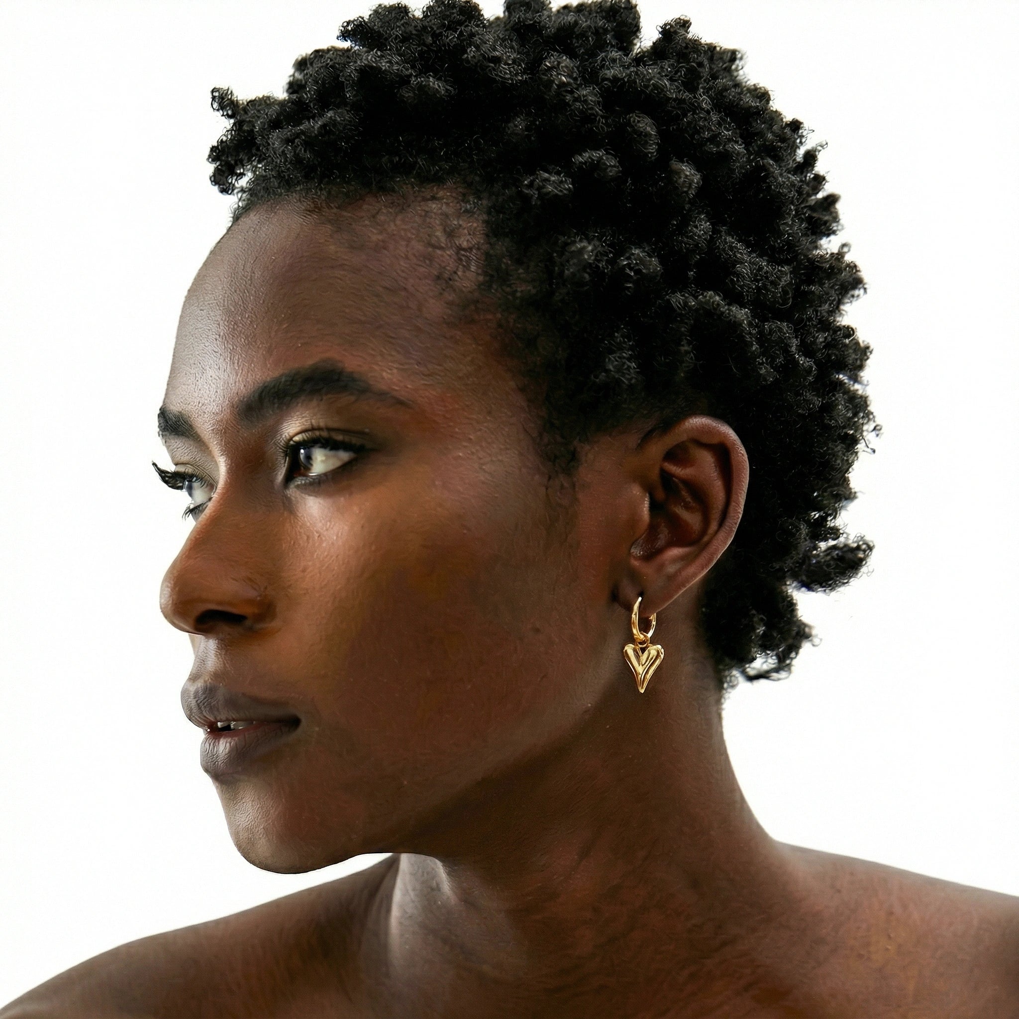 Heart Charm Huggie Earrings