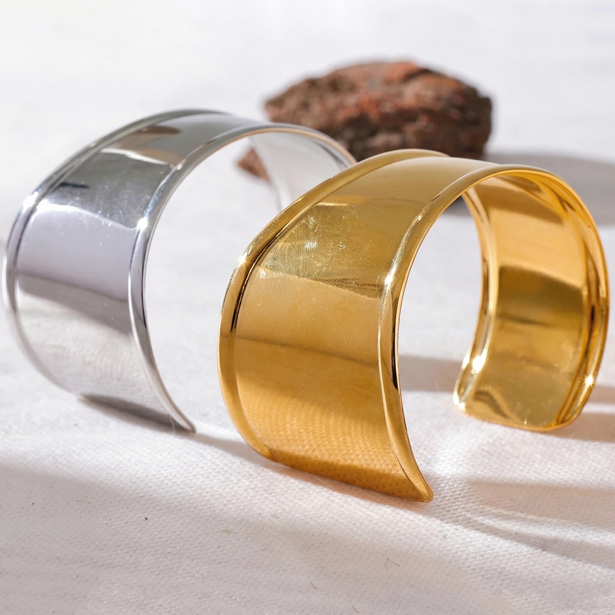 Wide Minimalist Cuff Bracelet