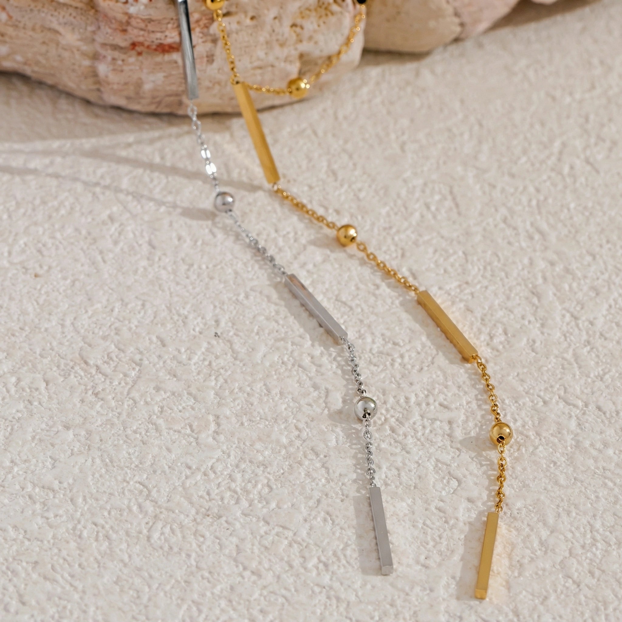 Long Bar Chain Necklace