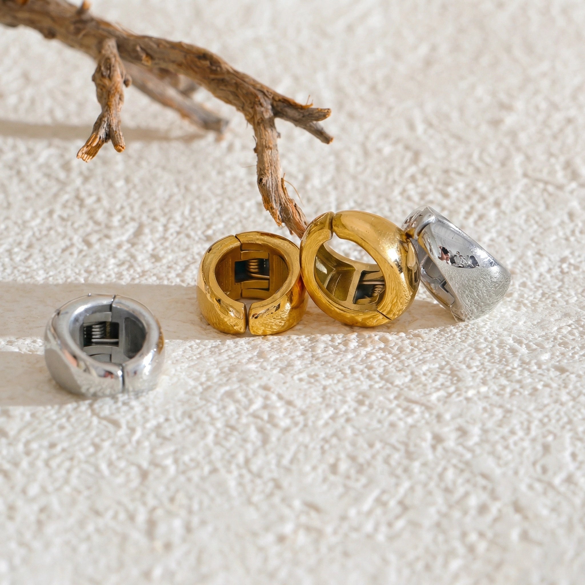 Minimal Stainless Steel Ear Clip Earrings