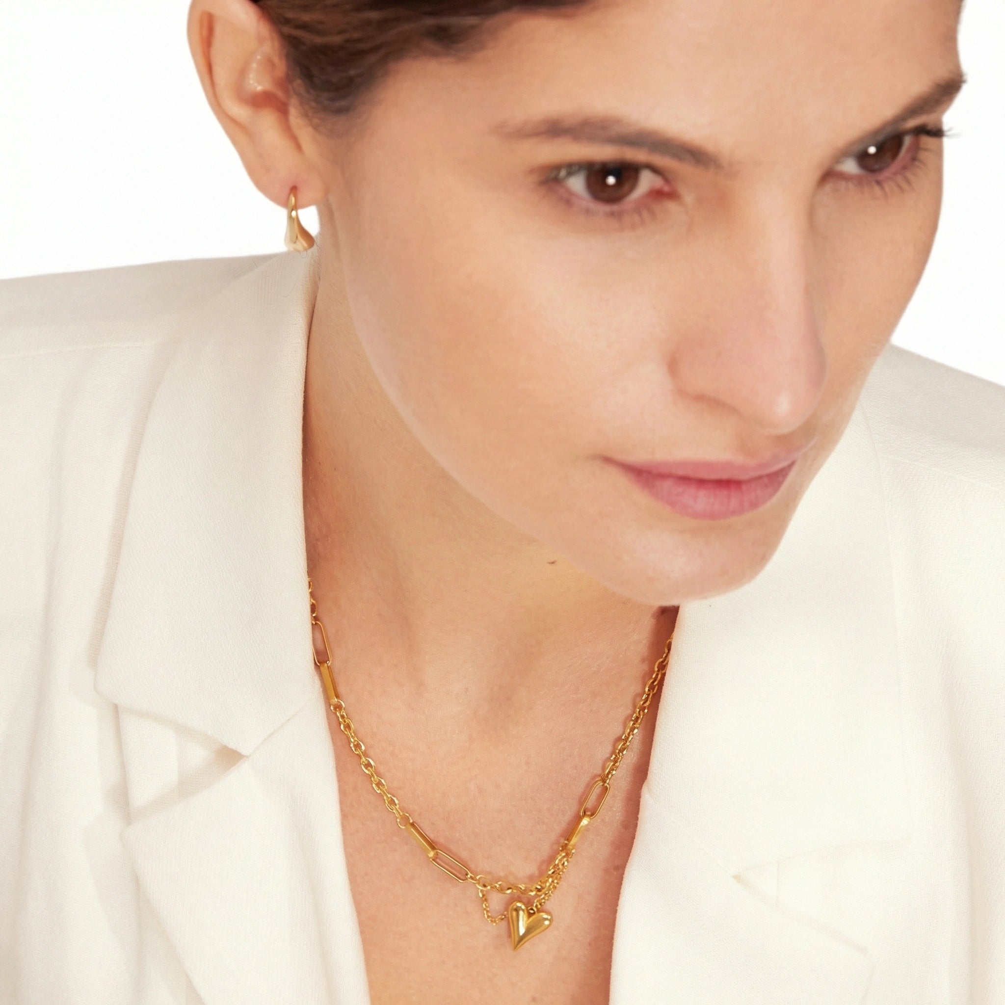 Heart Link Chain Necklace