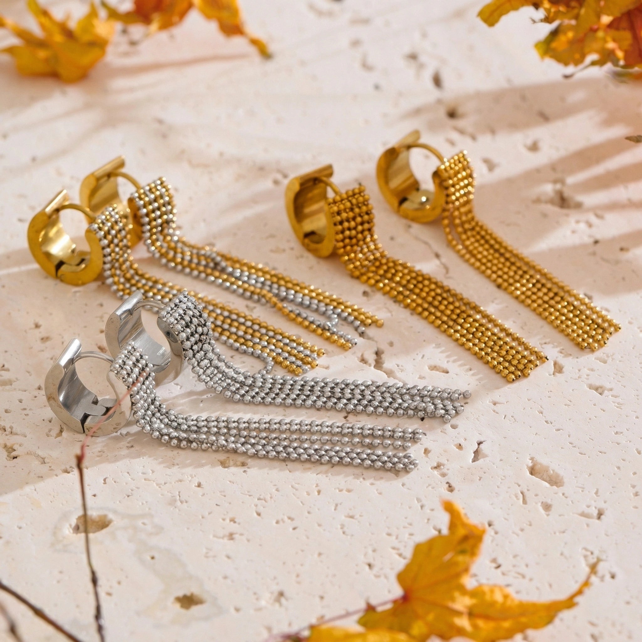 Tassel Chain Hoop Earrings