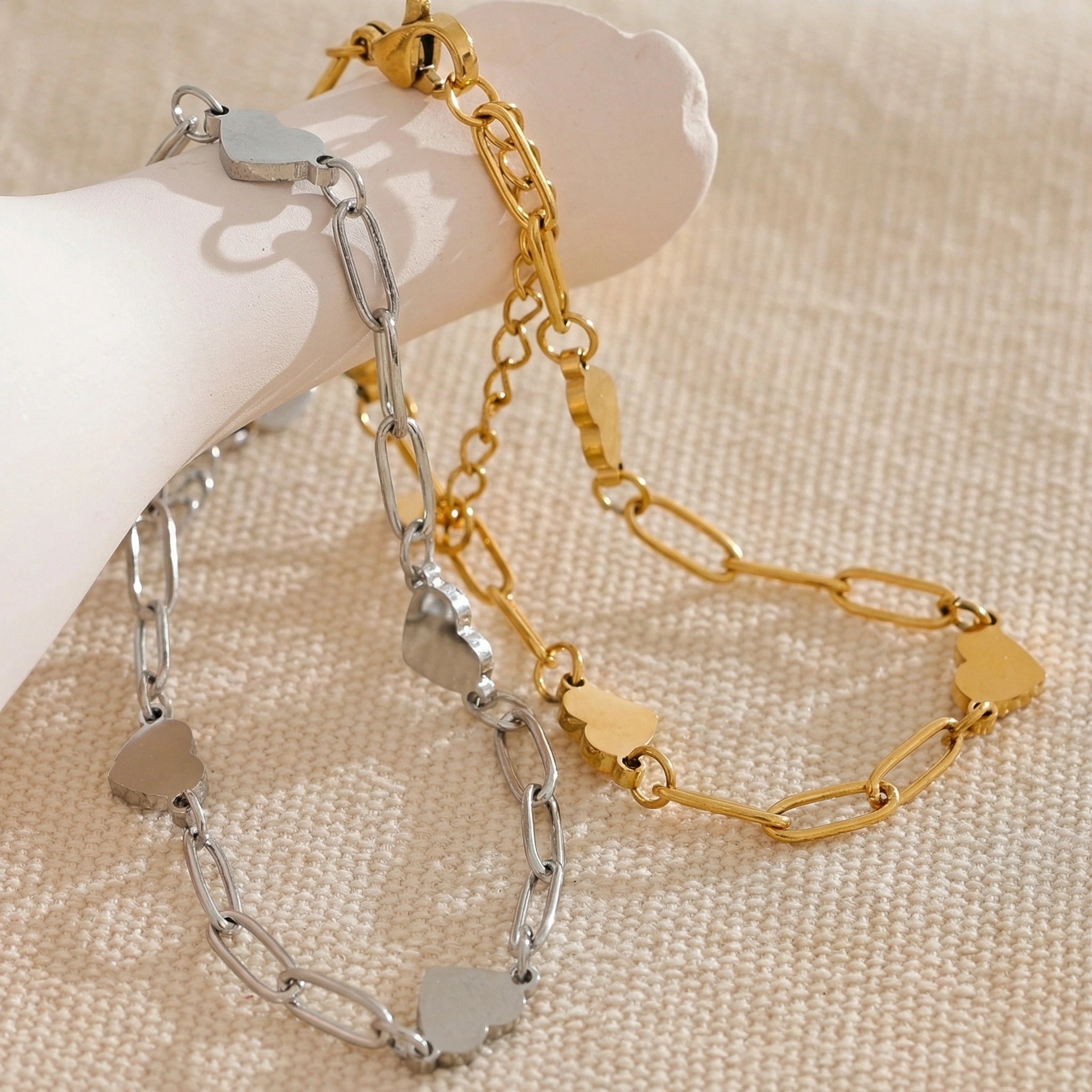 Heart Link Chain Bracelet