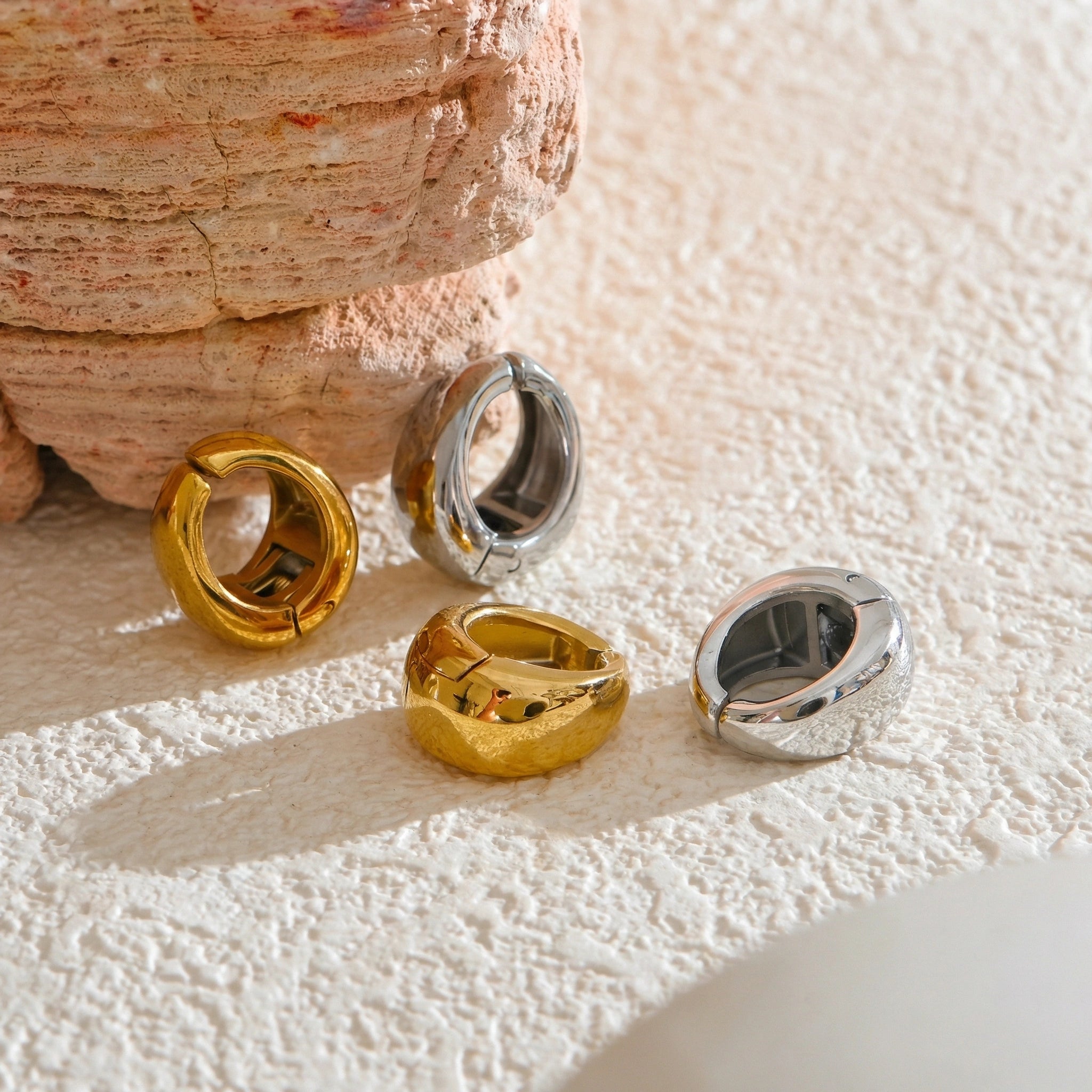 Minimal Stainless Steel Ear Clip Earrings