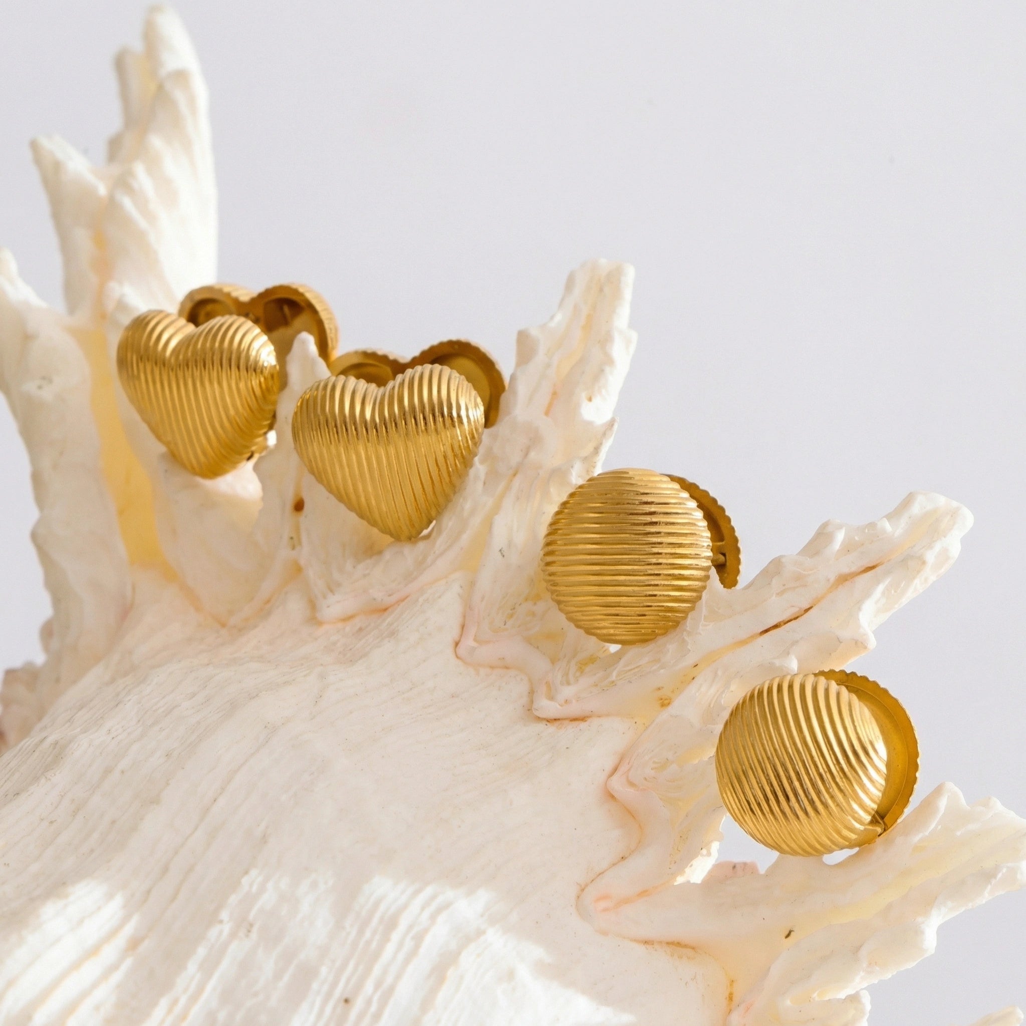 Minimal Heart Stainless Steel Hoop Earrings