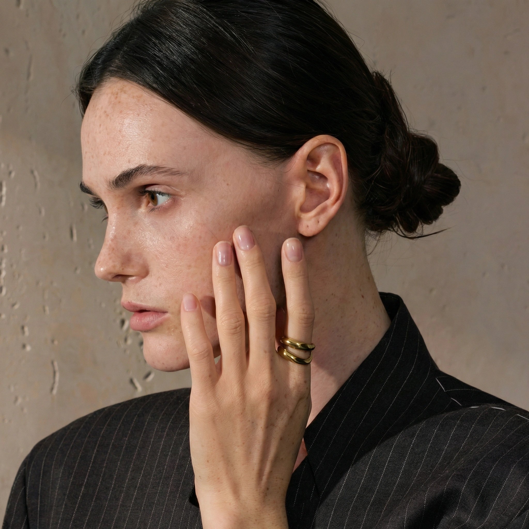 Double-Layer Sculptural Ring
