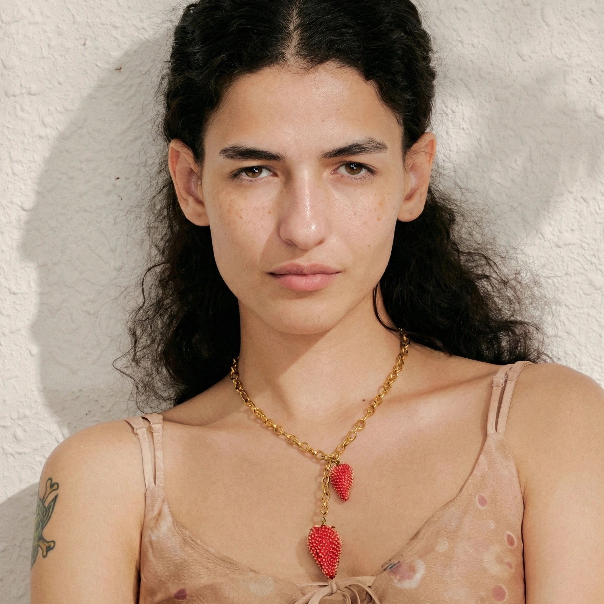 Strawberry Charm Chain Necklace