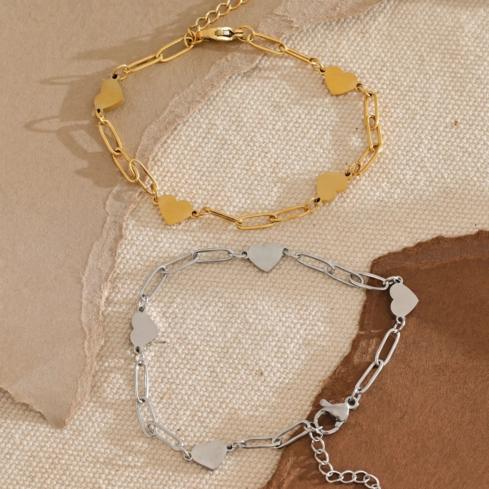 Heart Link Chain Bracelet