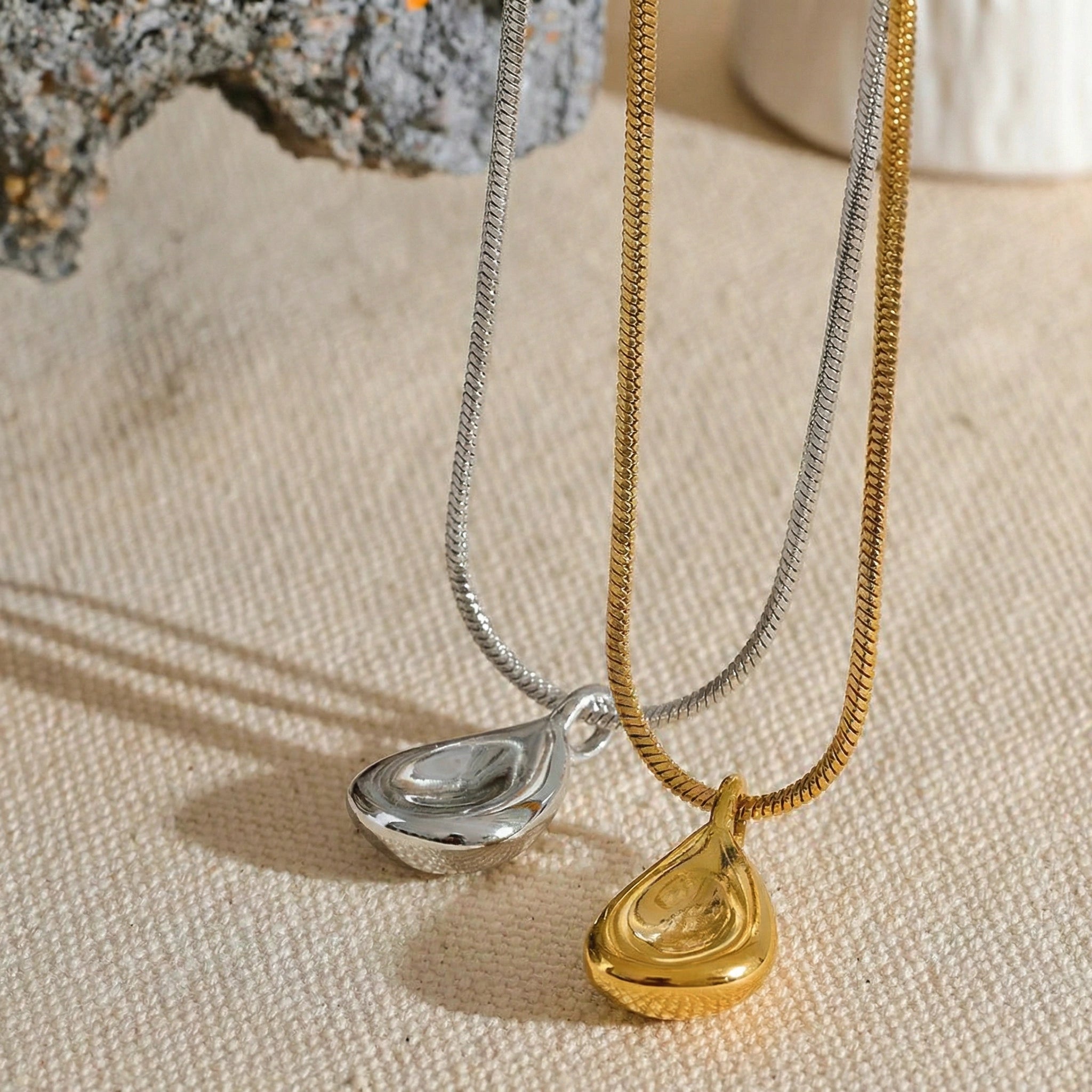 Minimalist Geometric Drop Pendant Necklace