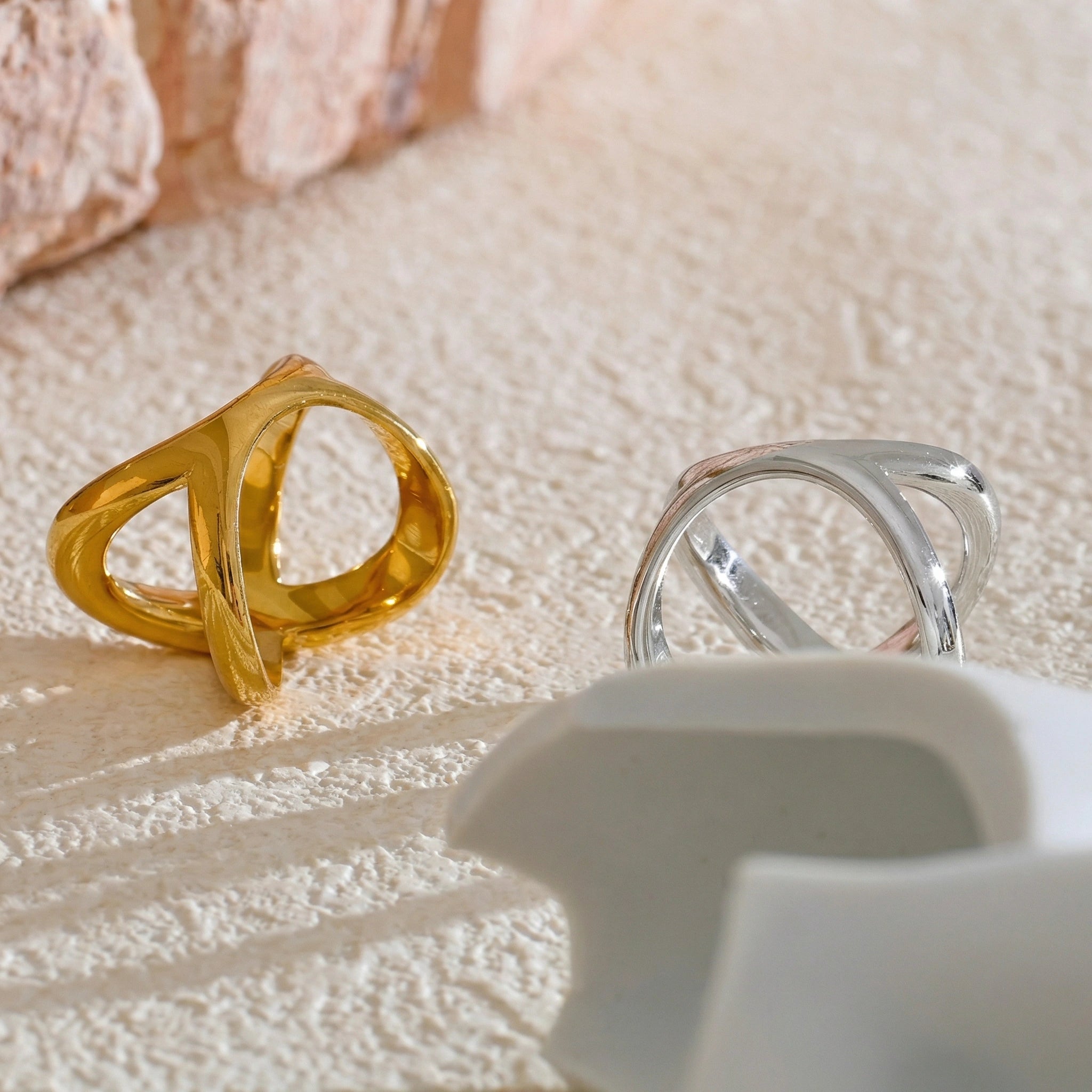 X-Shape Sculptural Ring
