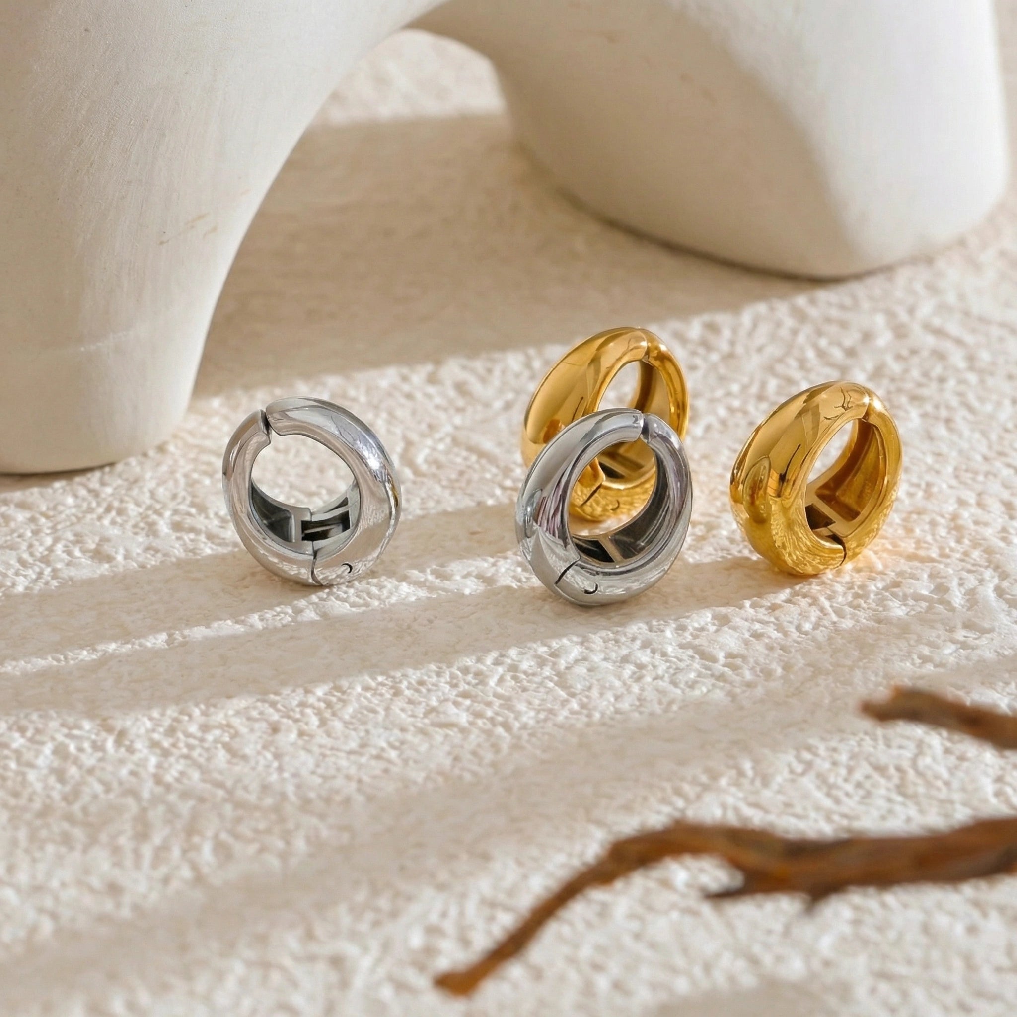 Minimal Stainless Steel Ear Clip Earrings