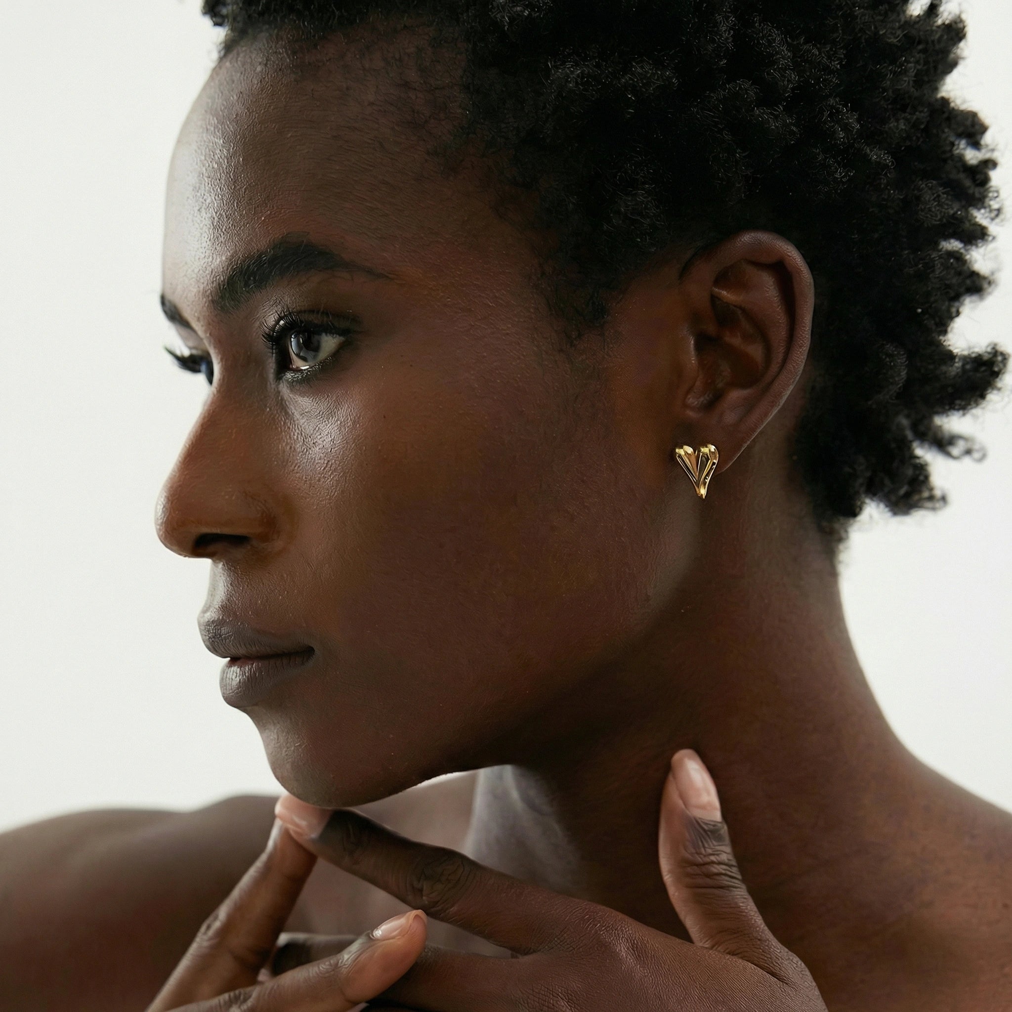 Heart Charm Huggie Earrings