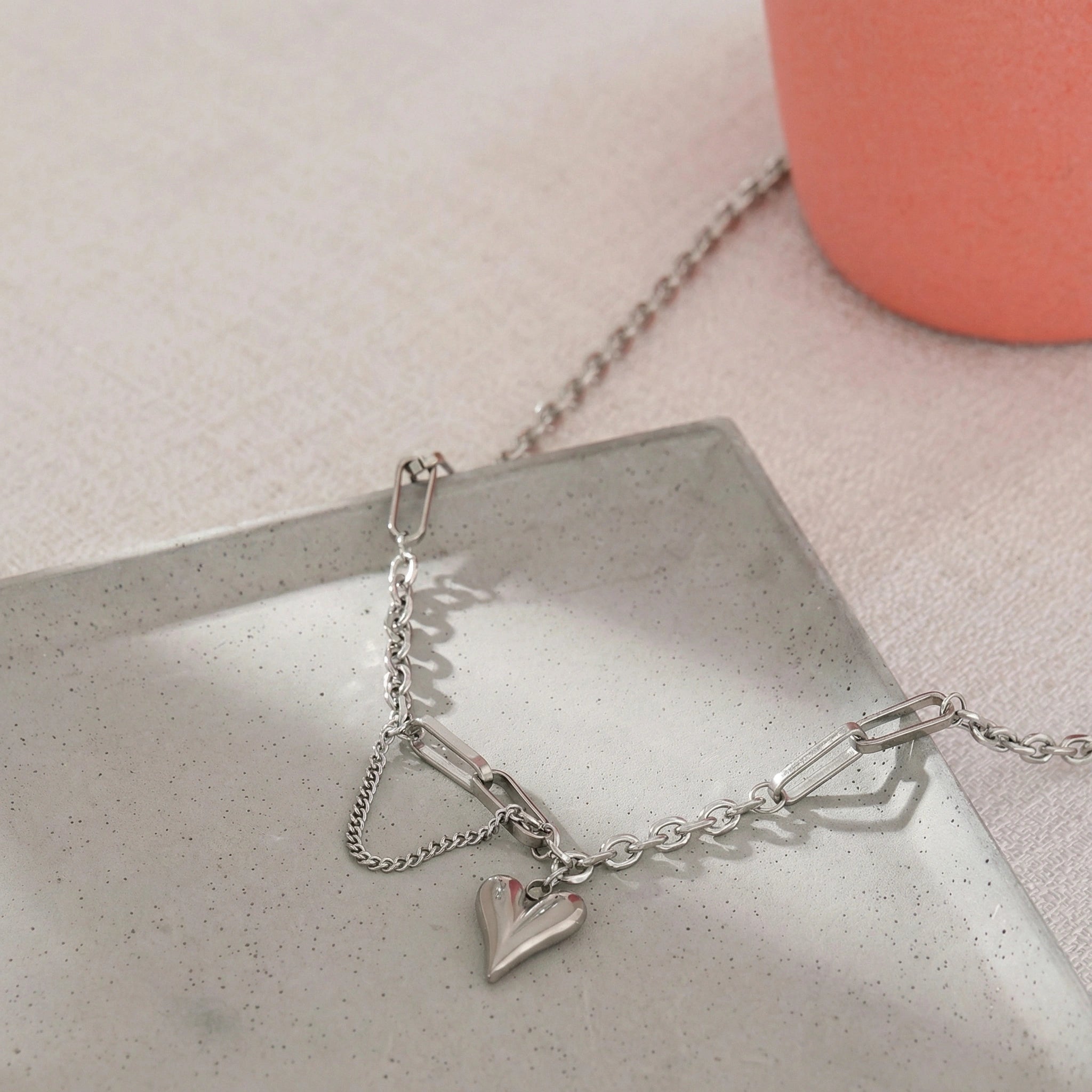 Heart Link Chain Necklace