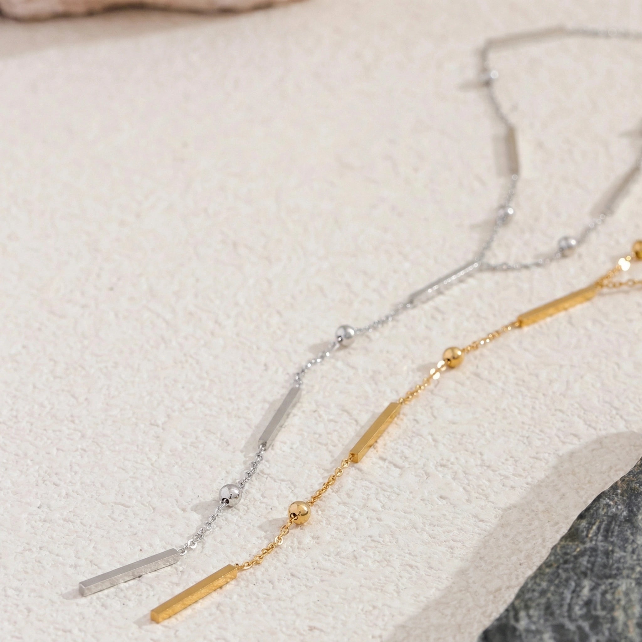 Long Bar Chain Necklace