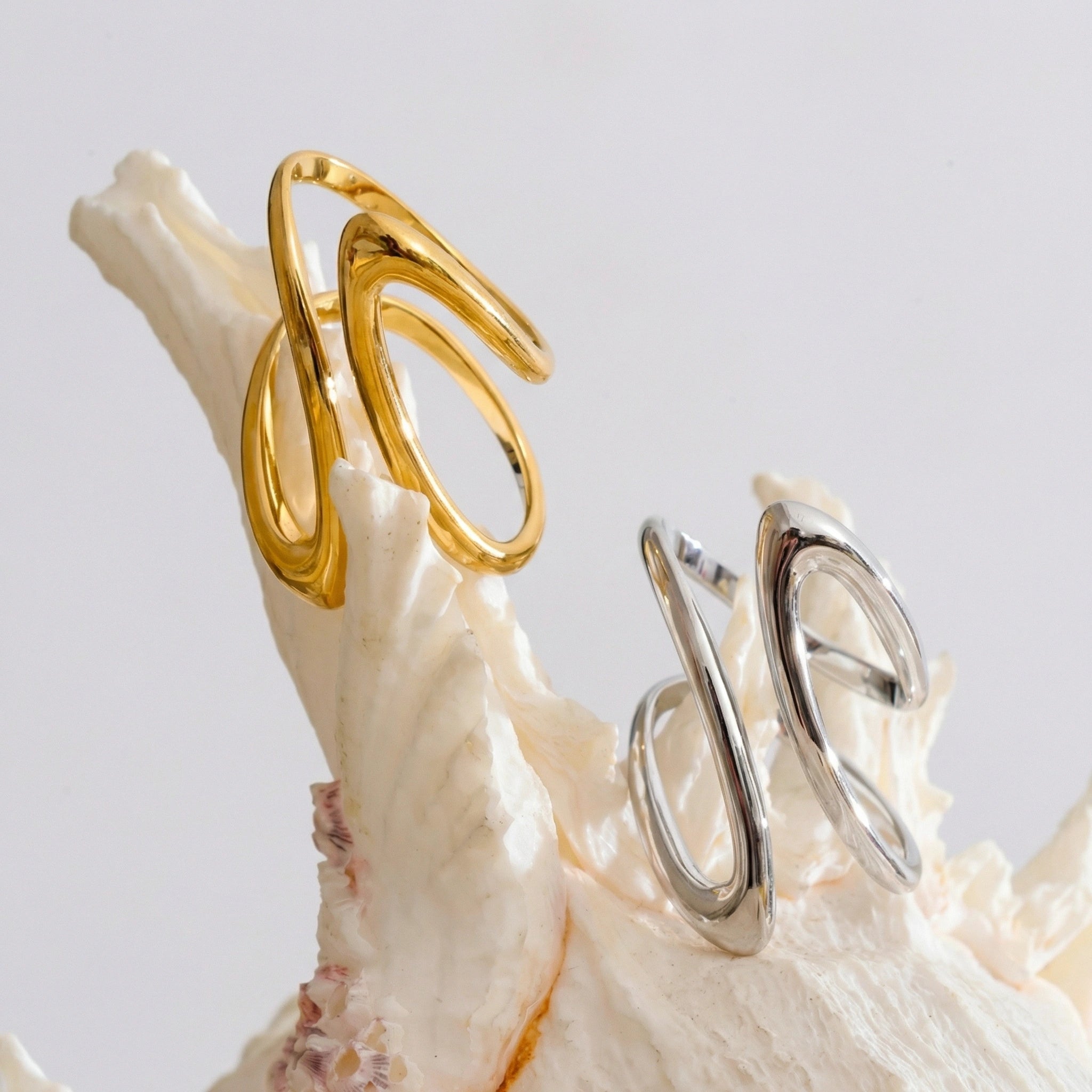 Sculptural Flow Statement Ring