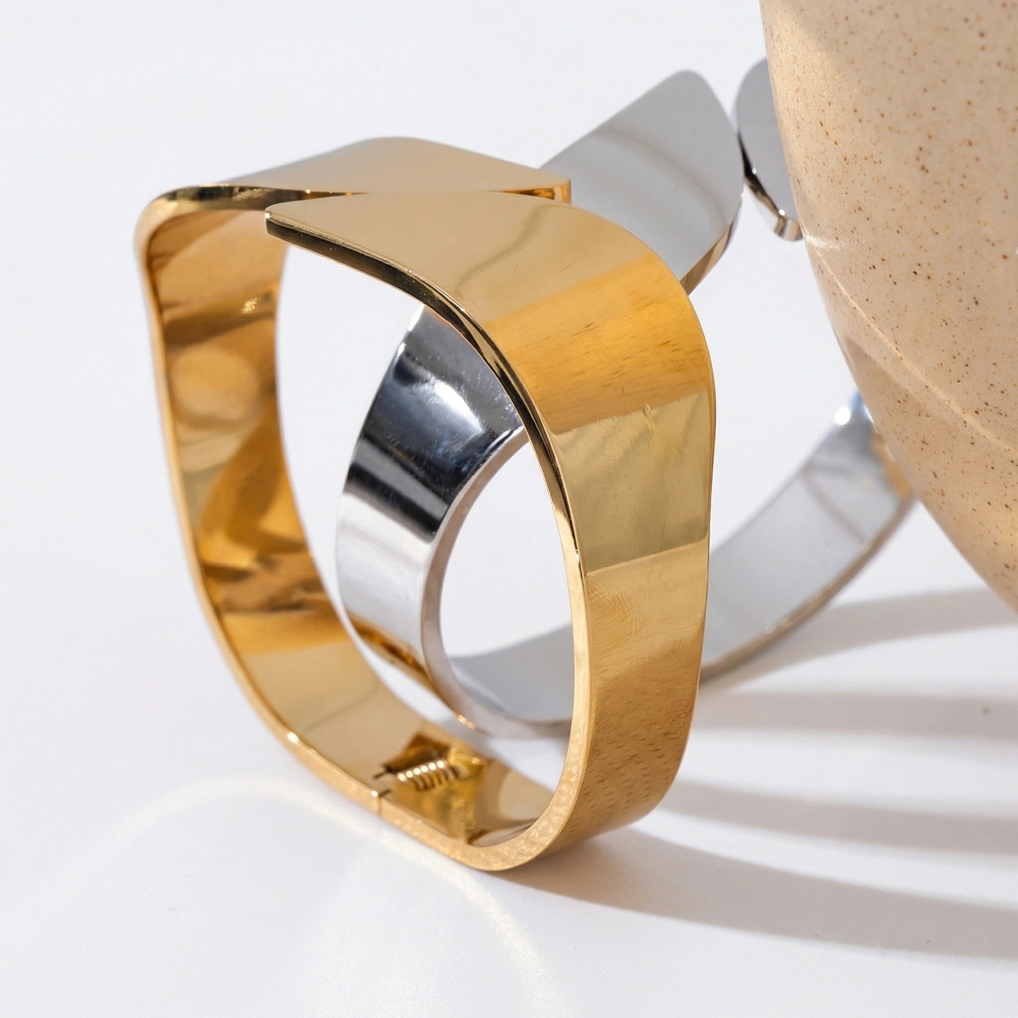 Geometric Twist Cuff Bracelet