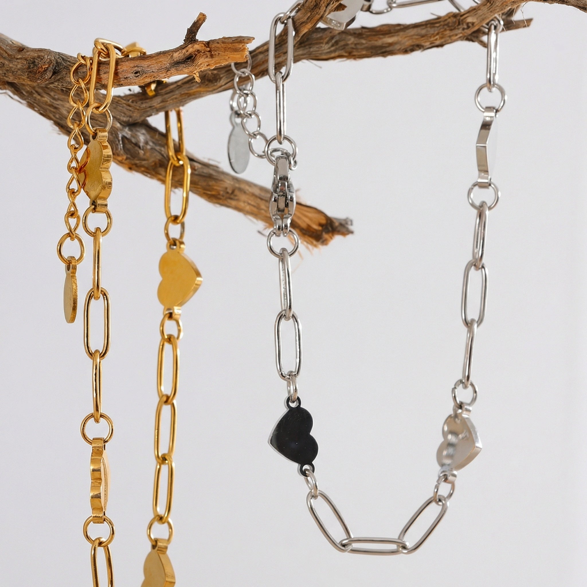 Heart Link Chain Bracelet