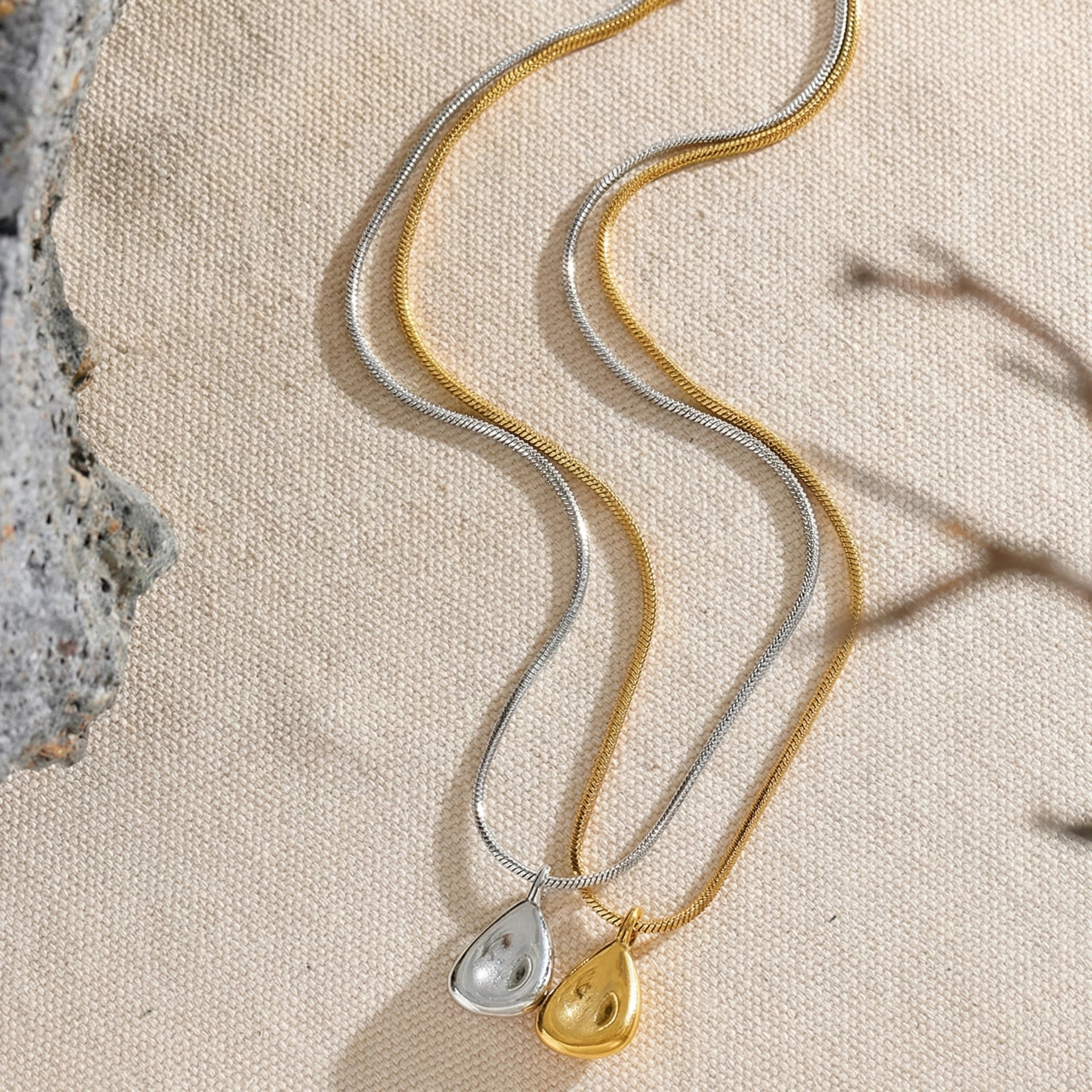 Minimalist Geometric Drop Pendant Necklace