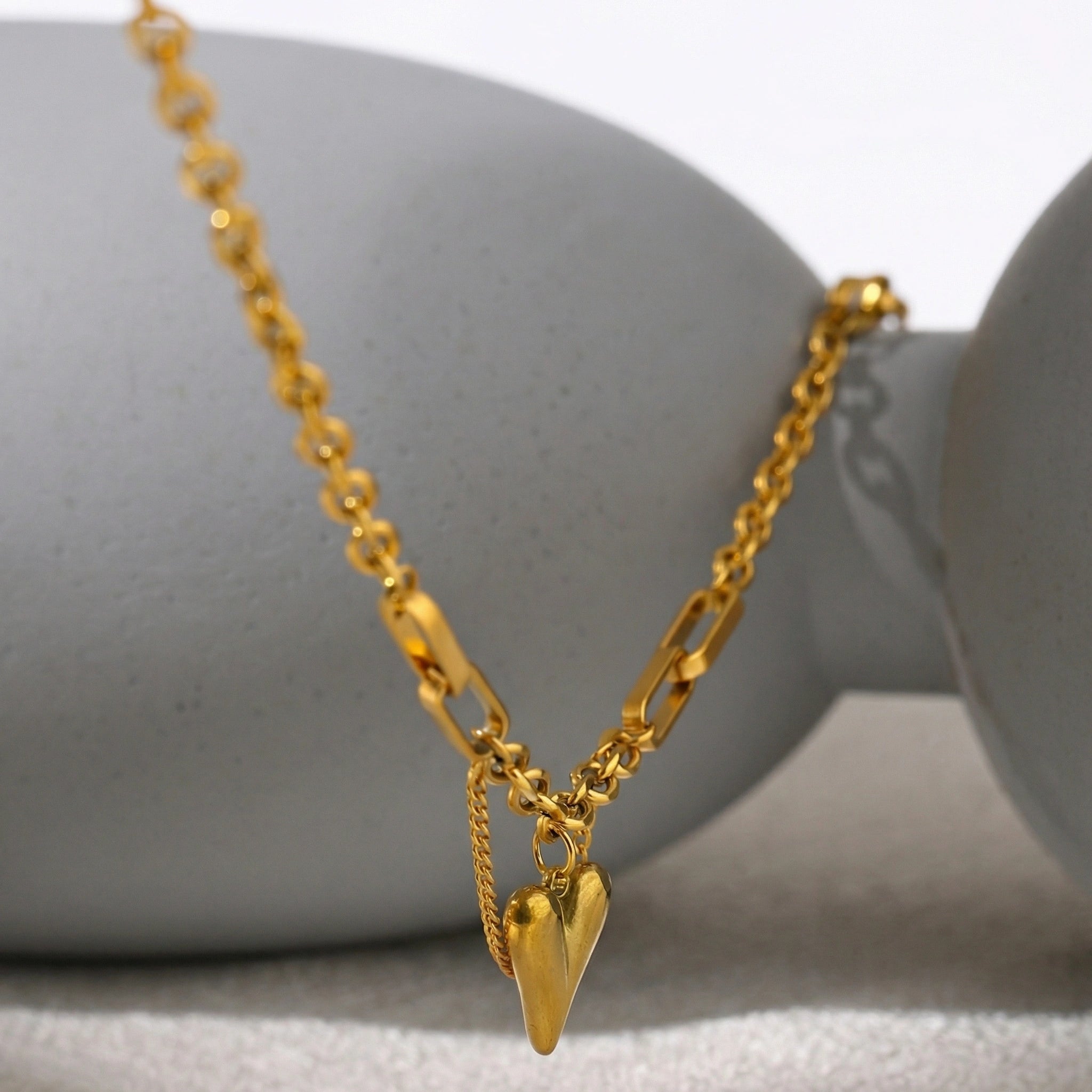 Heart Link Chain Necklace