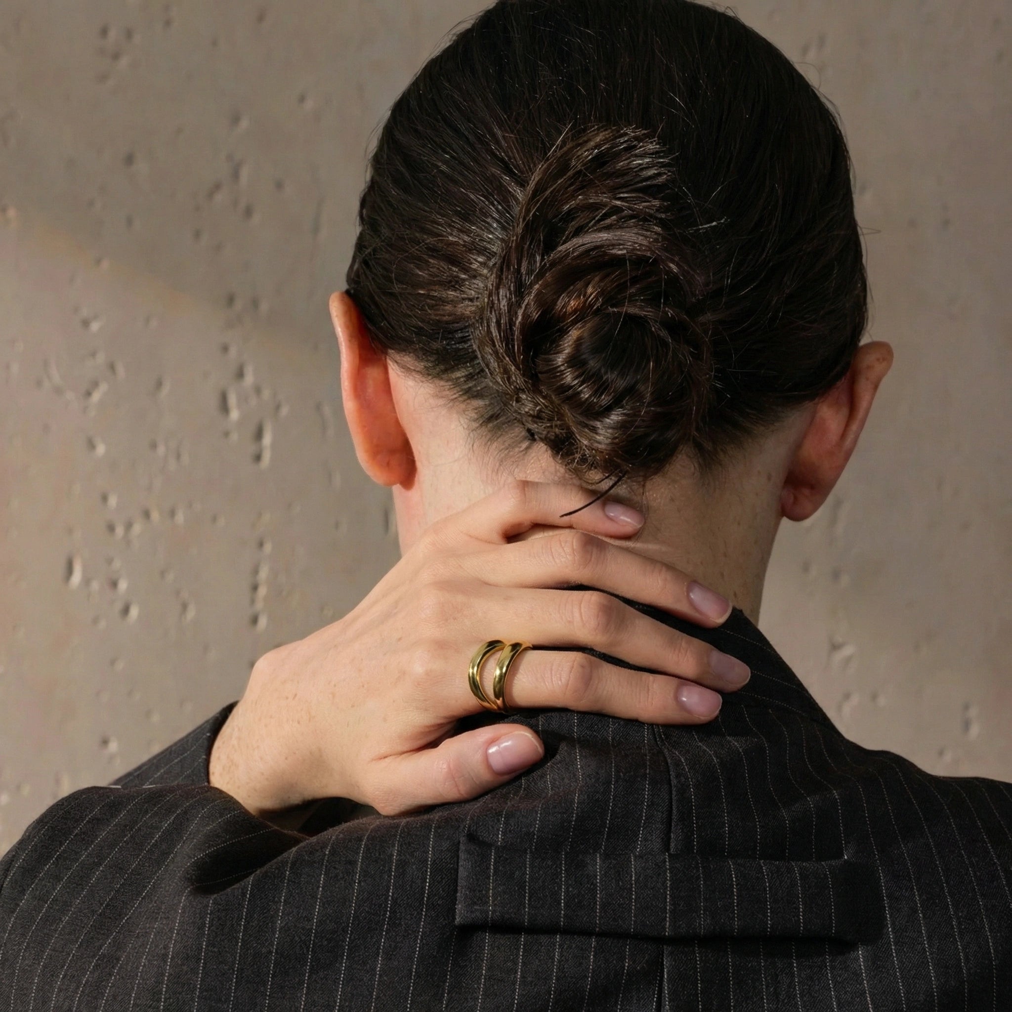 Double-Layer Sculptural Ring