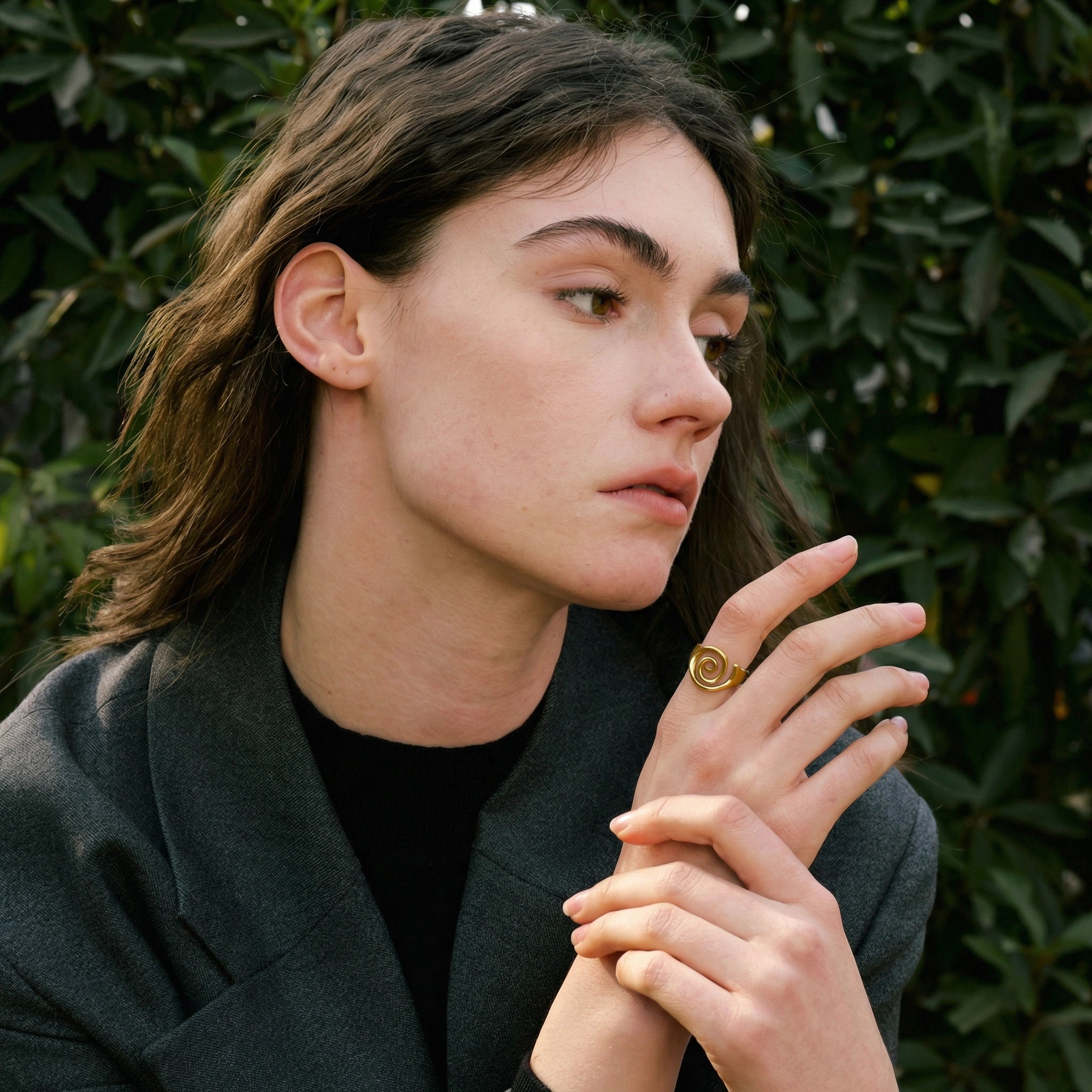 Spiral Conch Statement Ring