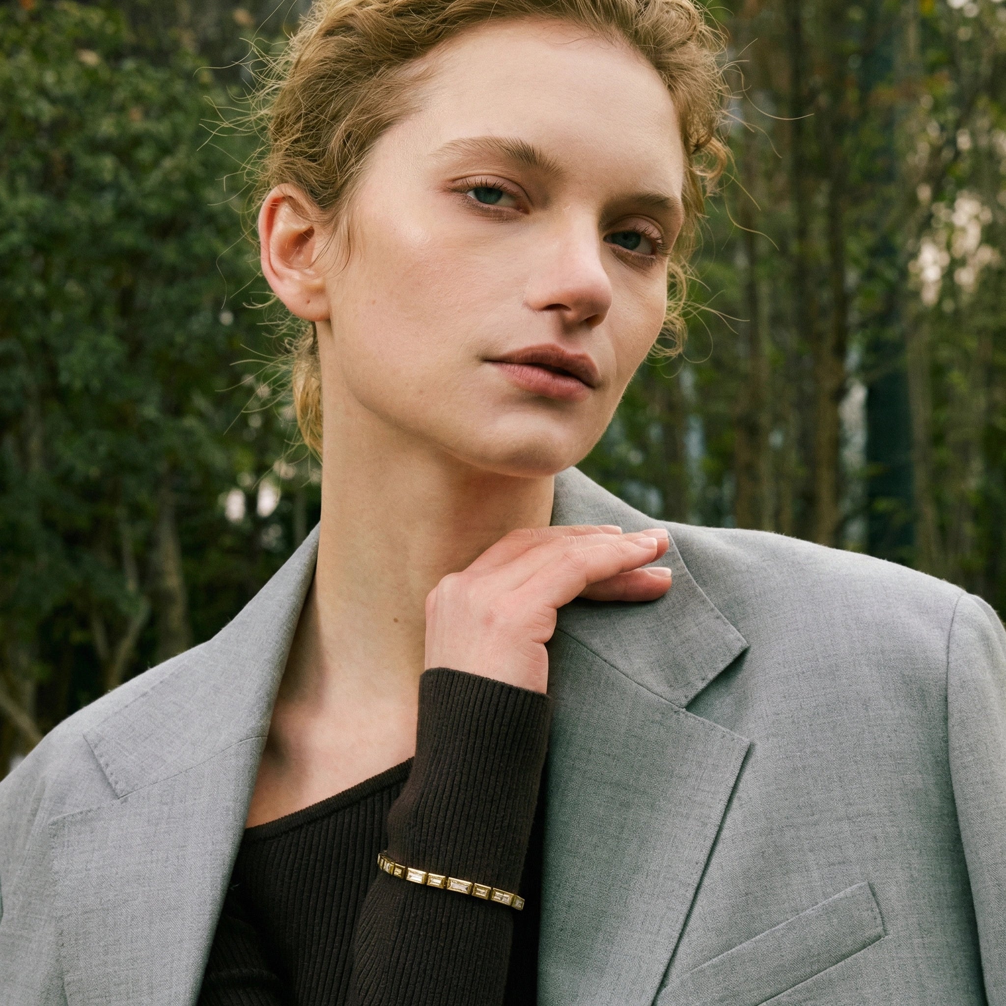 Baguette Zirconia Link Bracelet