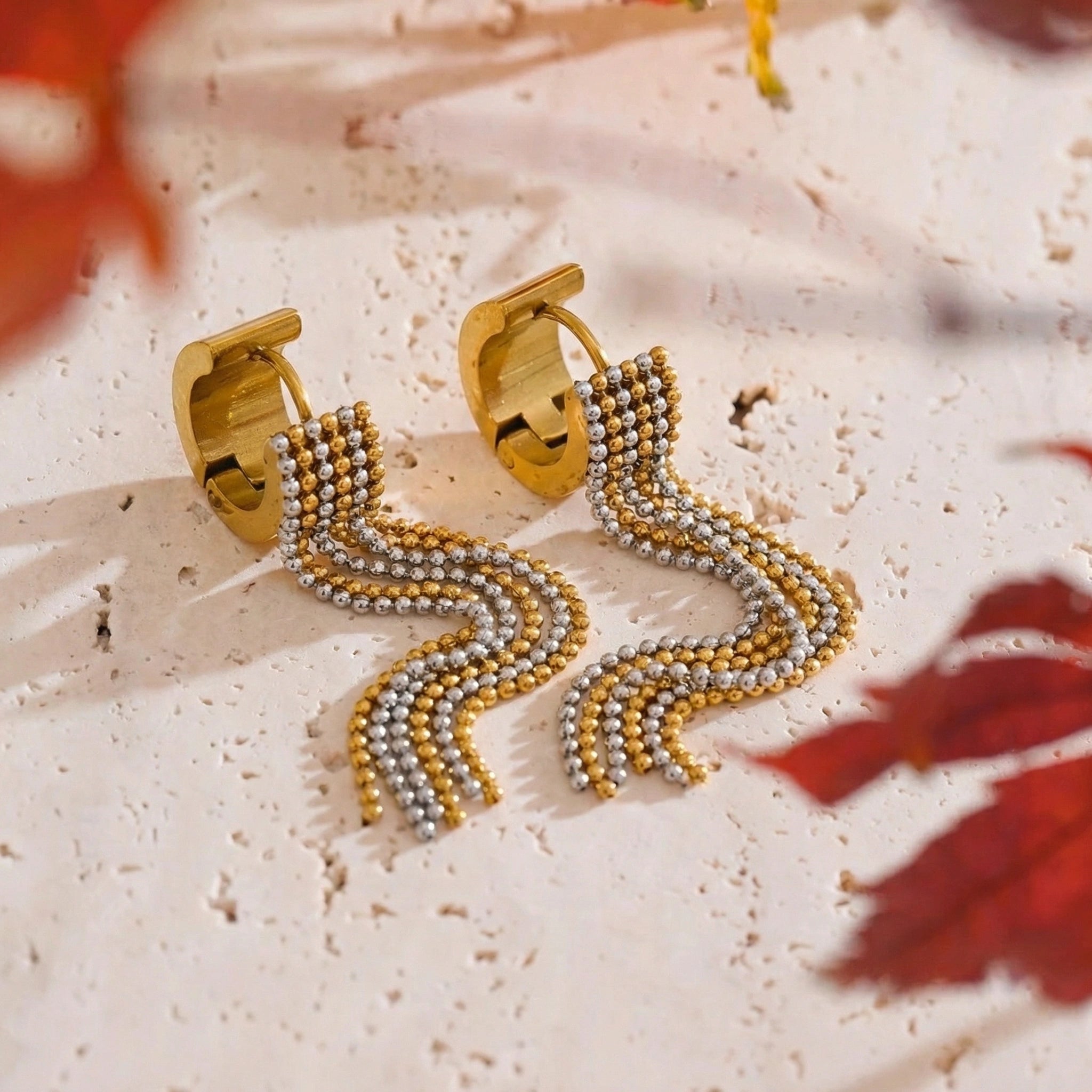 Tassel Chain Hoop Earrings