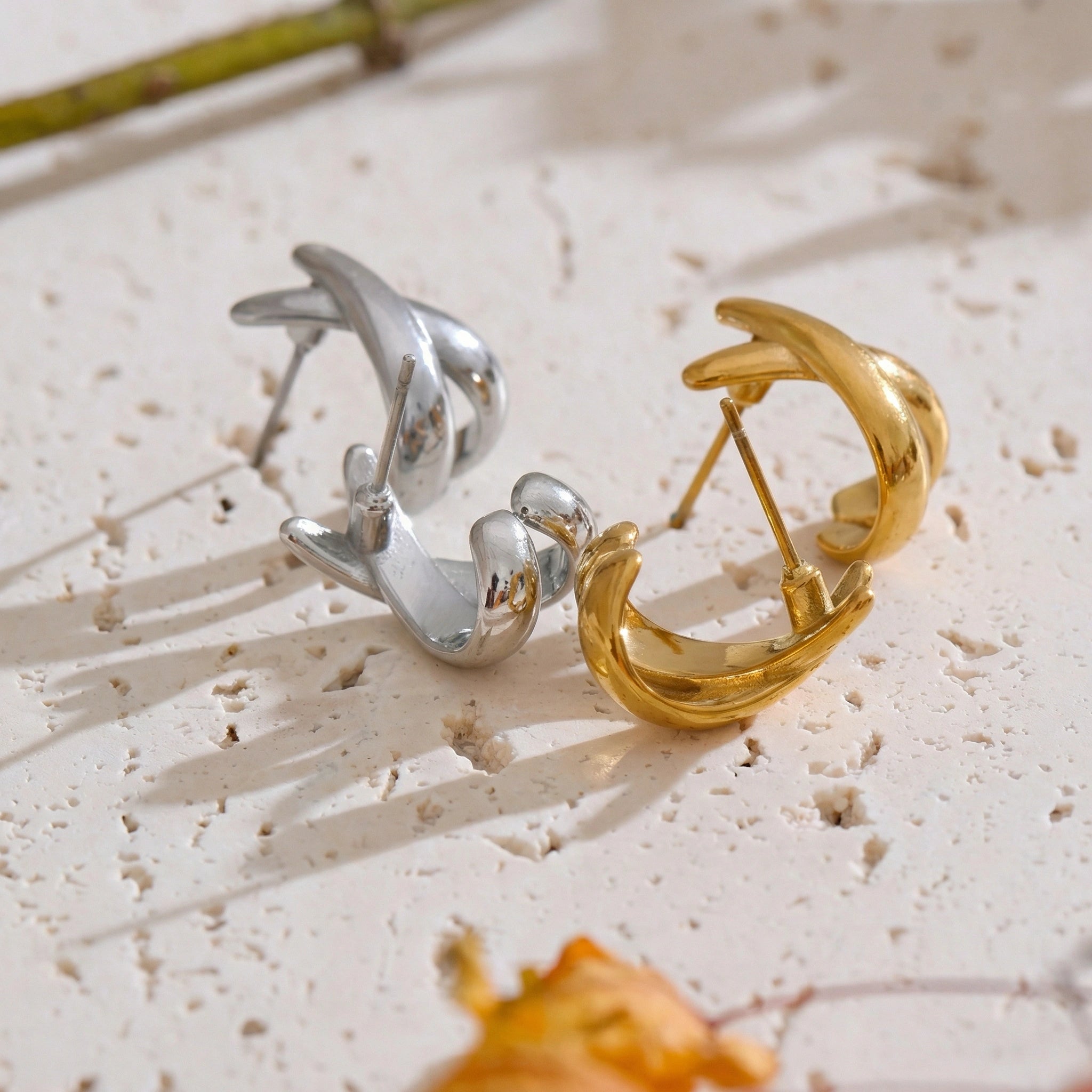 X-Shape Stud Earrings