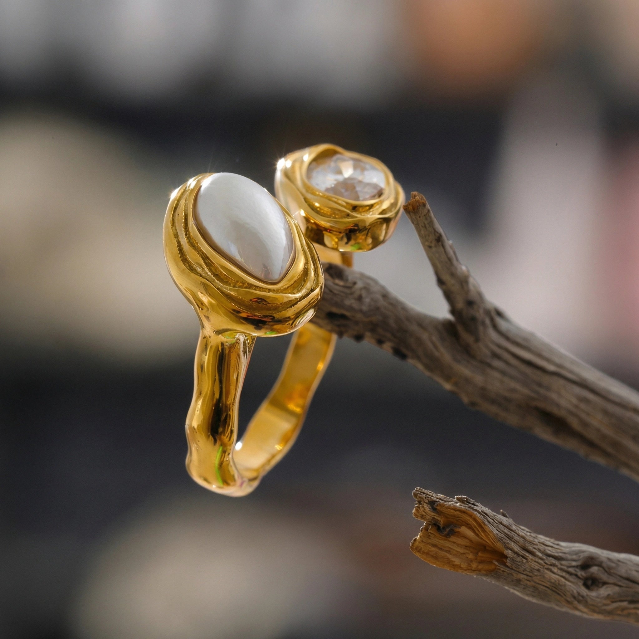 Dual Stone Statement Ring