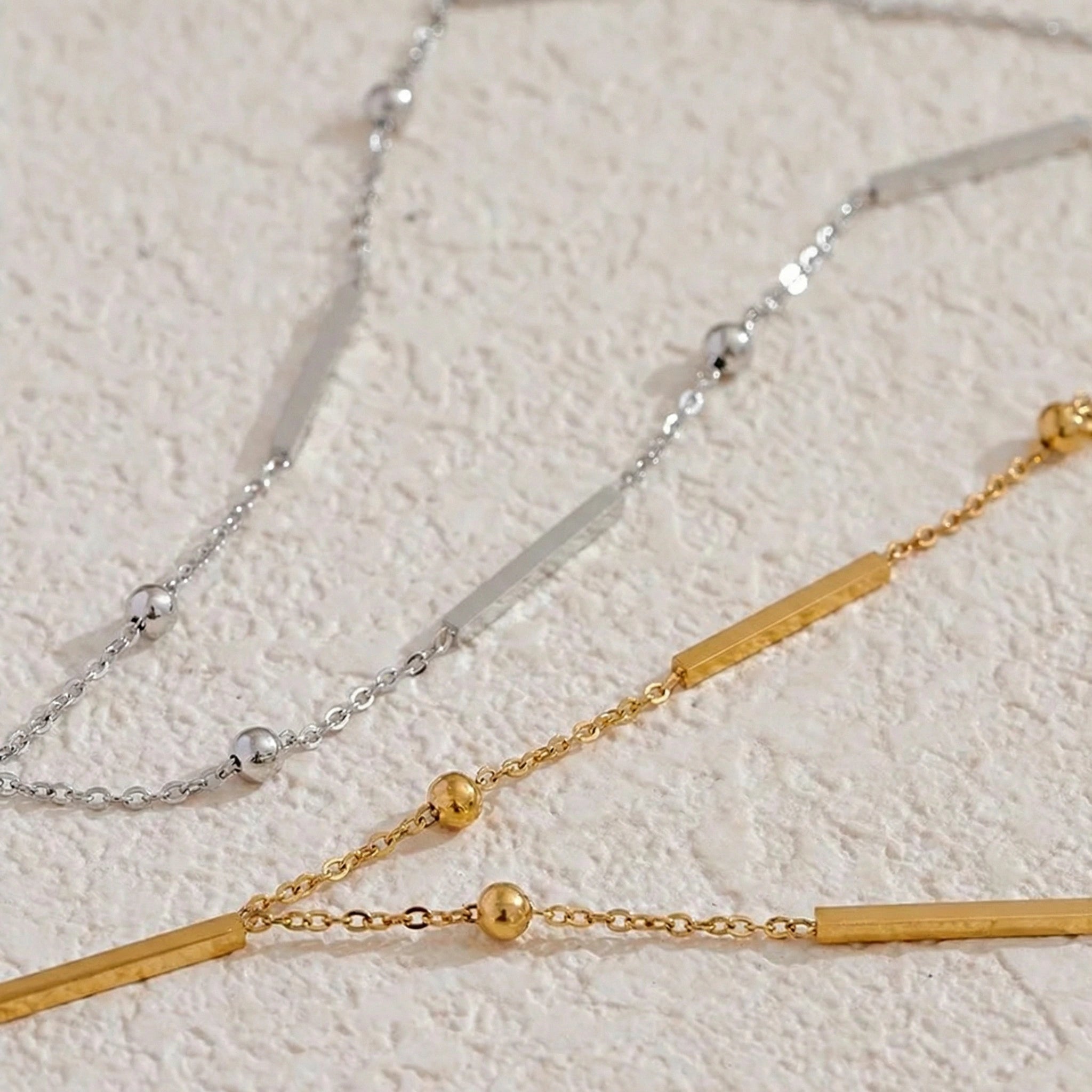 Long Bar Chain Necklace