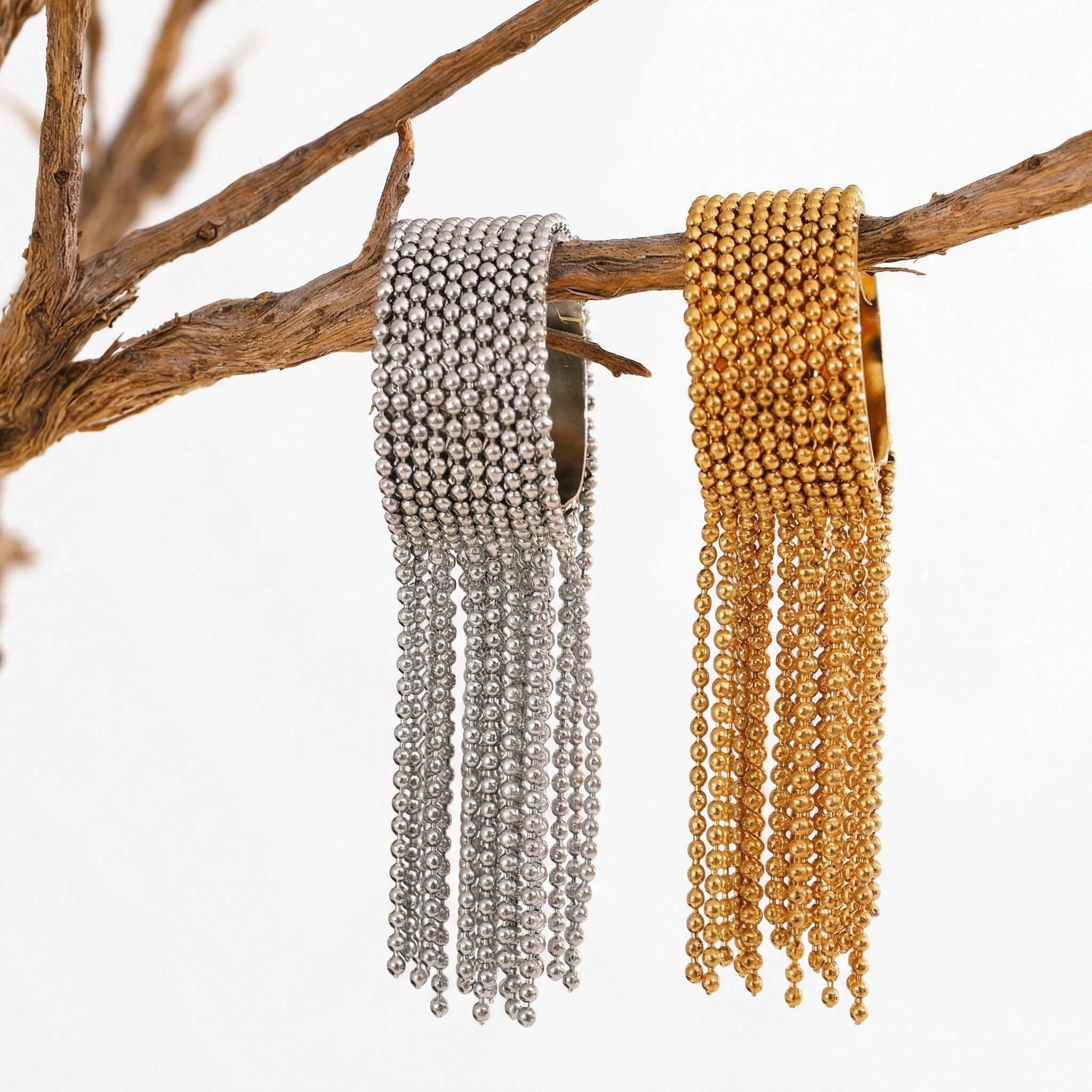 Chain Tassel Statement Ring