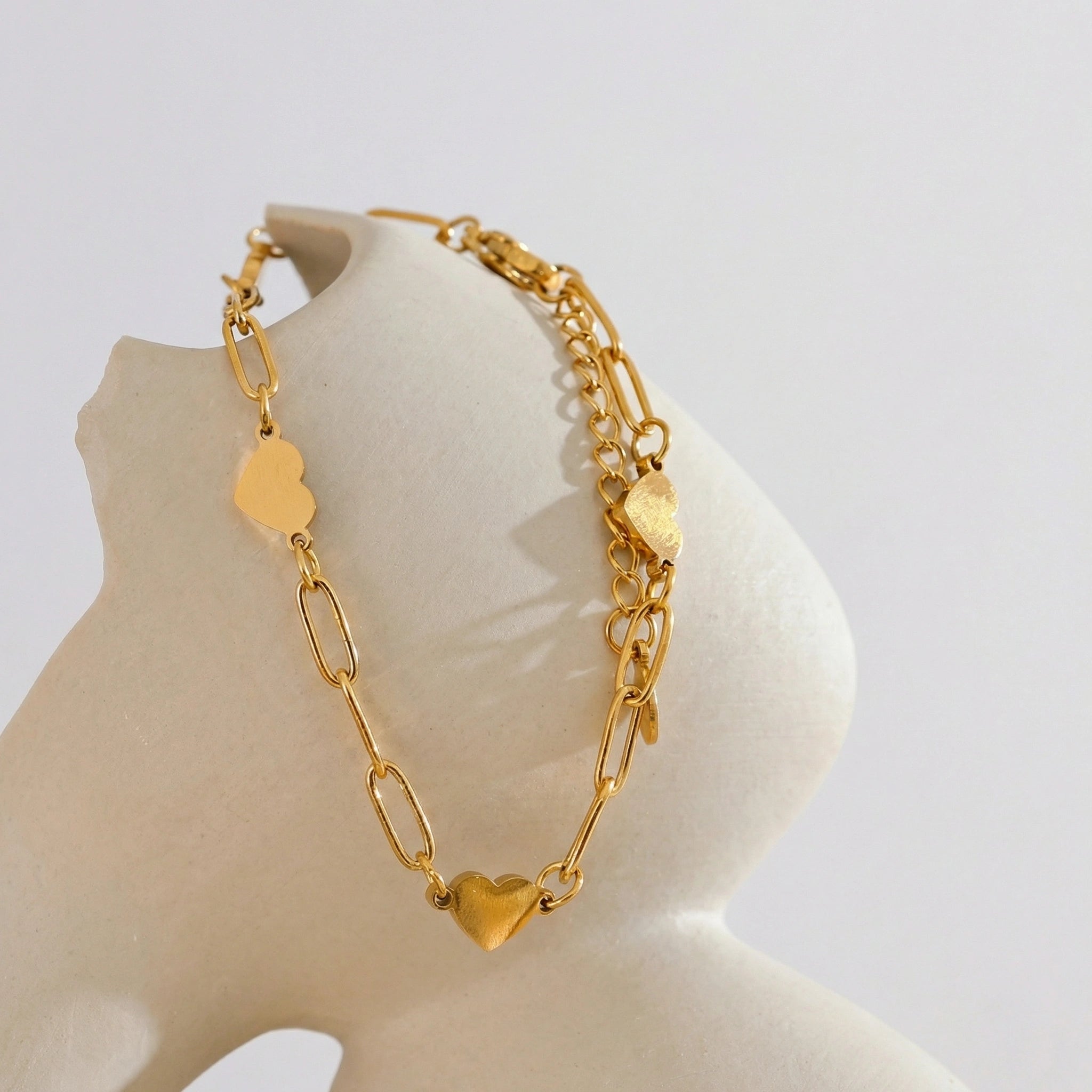 Heart Link Chain Bracelet