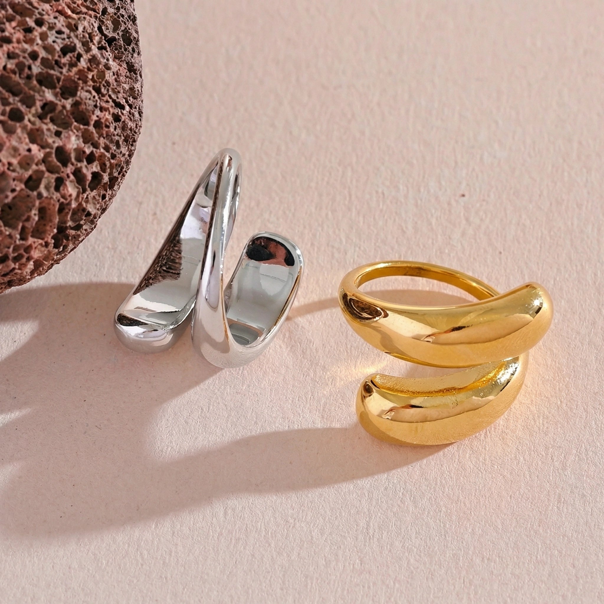 Sculpted Open Curve Ring