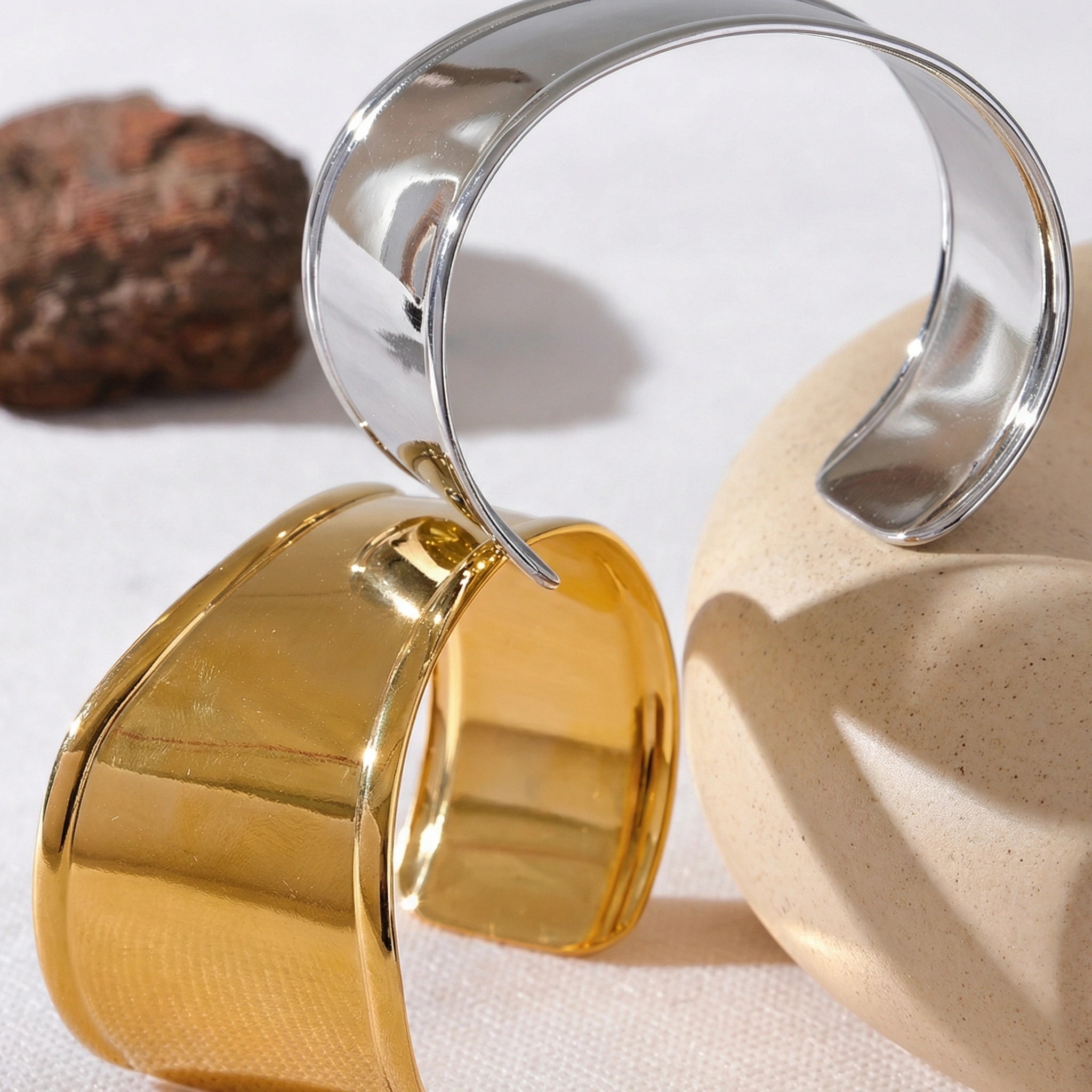 Wide Minimalist Cuff Bracelet