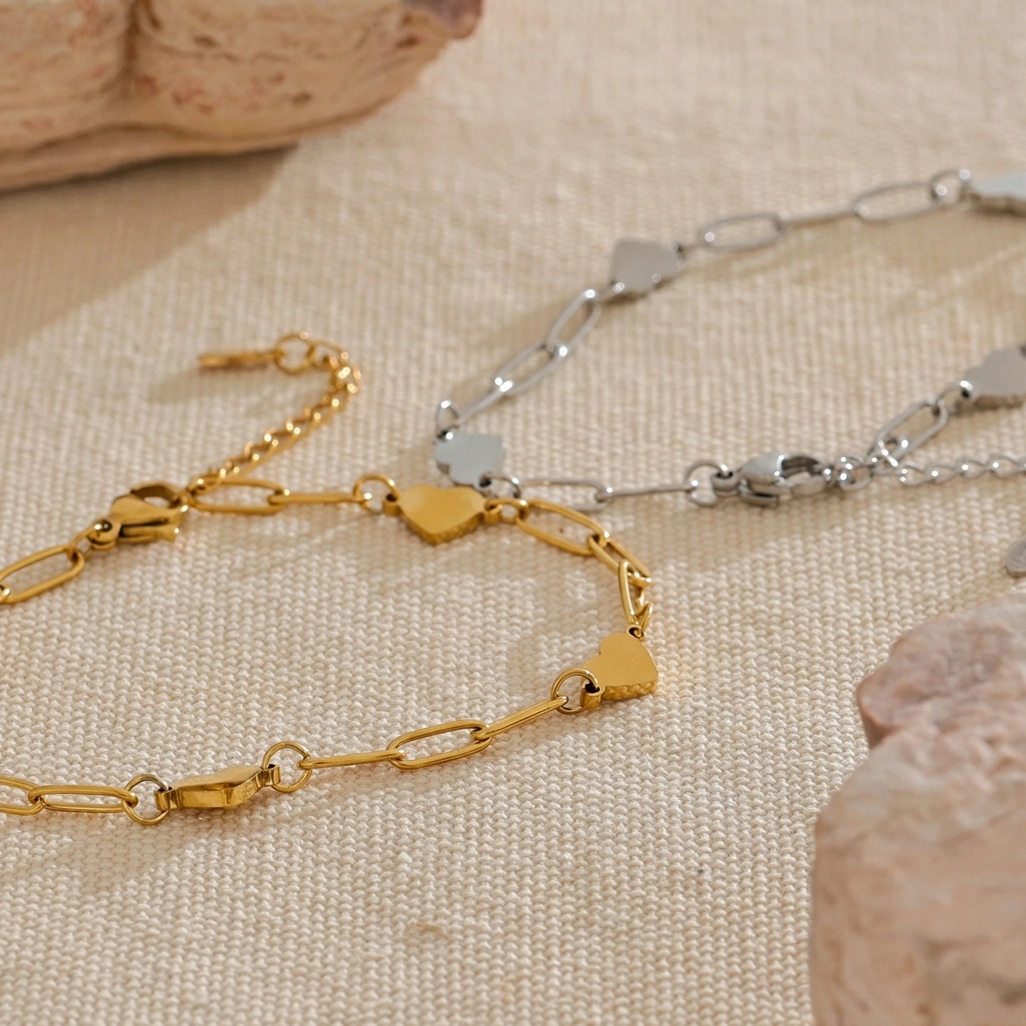 Heart Link Chain Bracelet