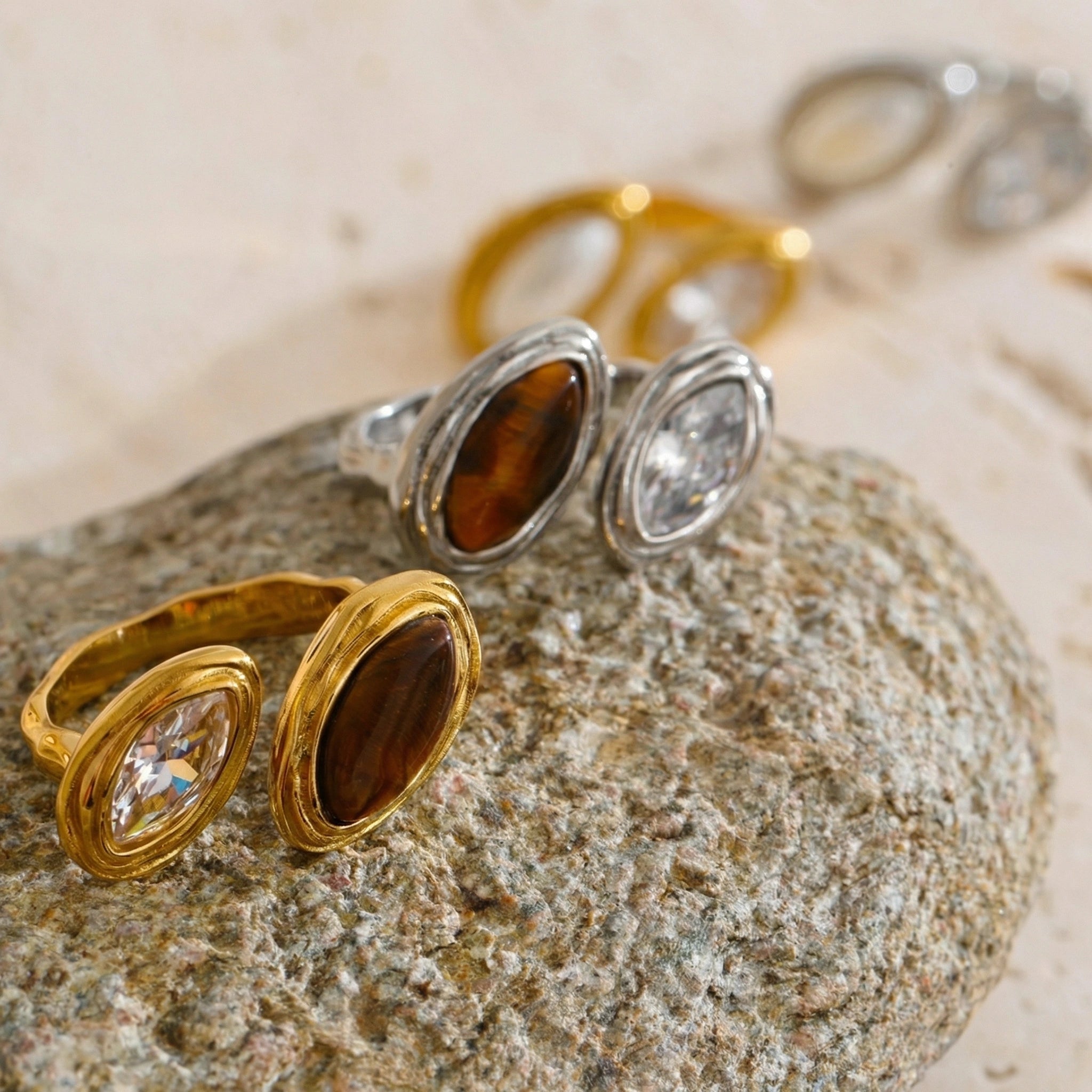 Dual Stone Statement Ring