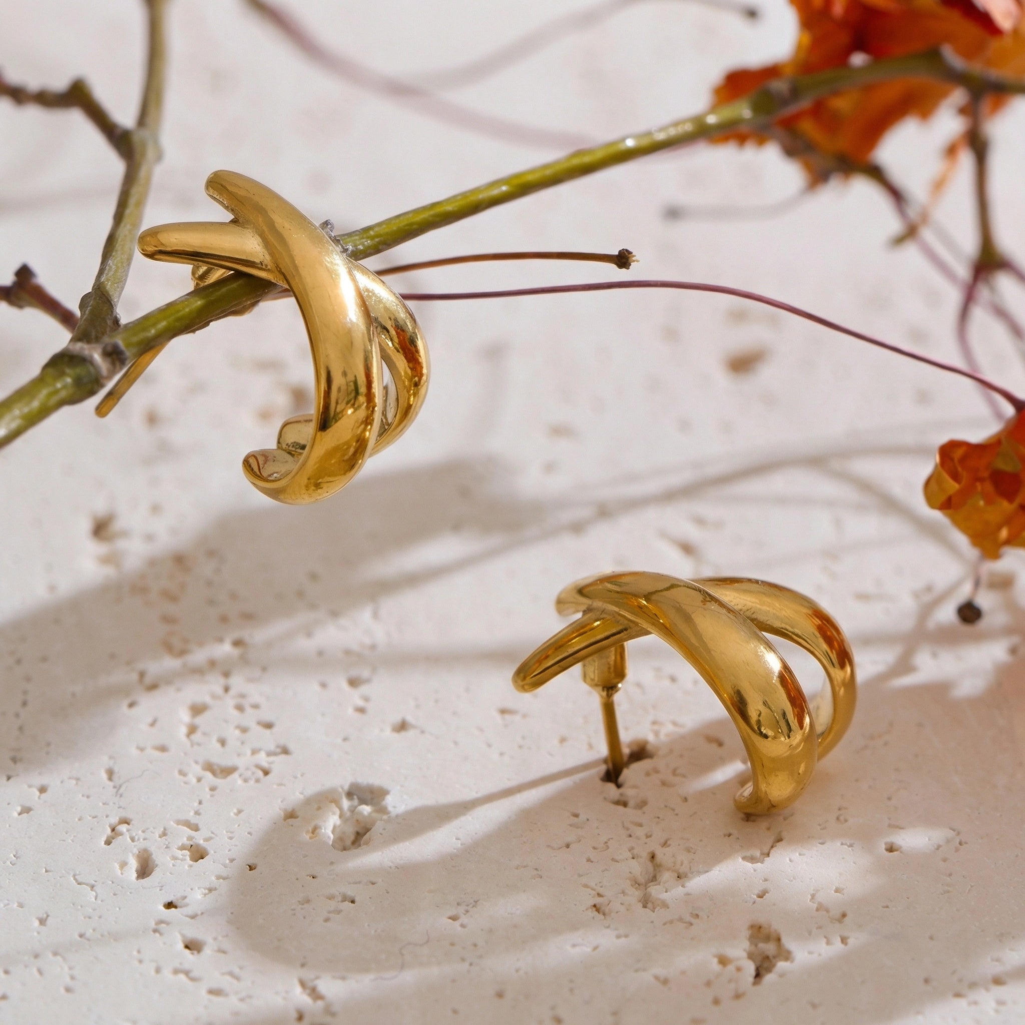 X-Shape Stud Earrings