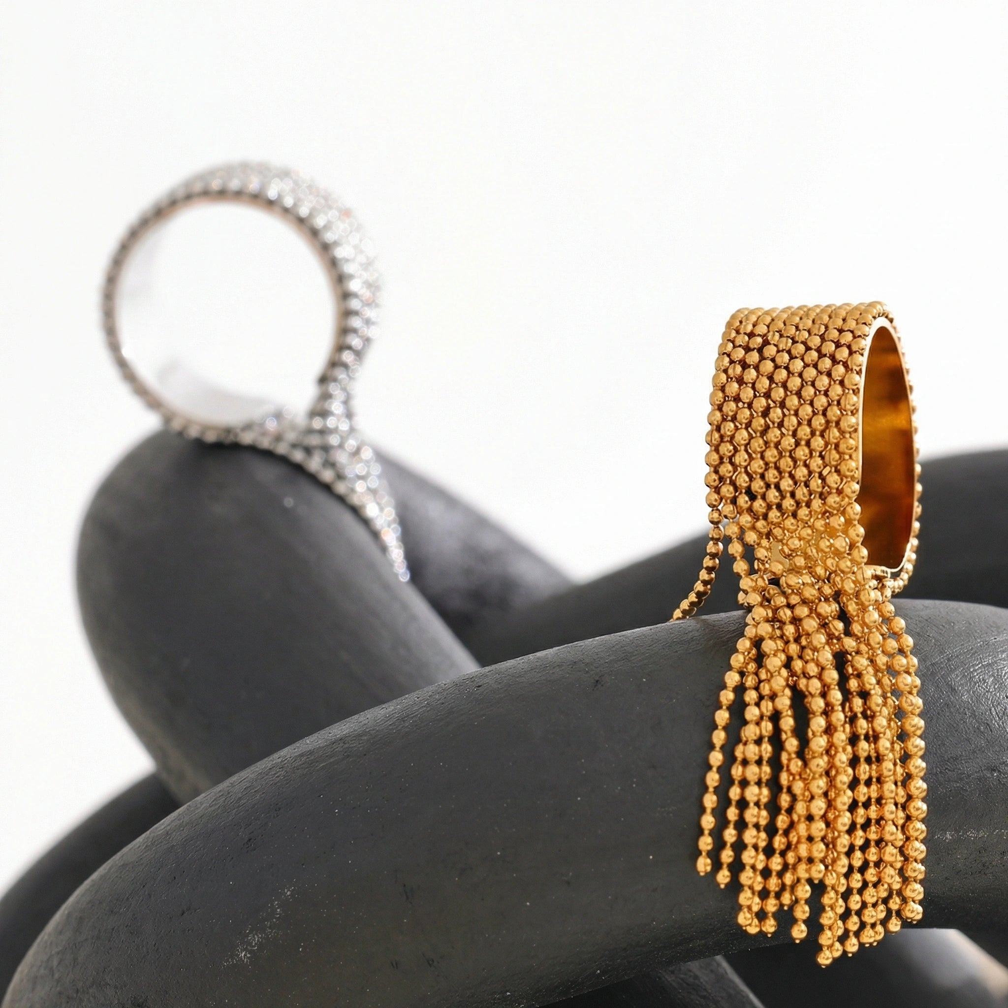 Chain Tassel Statement Ring