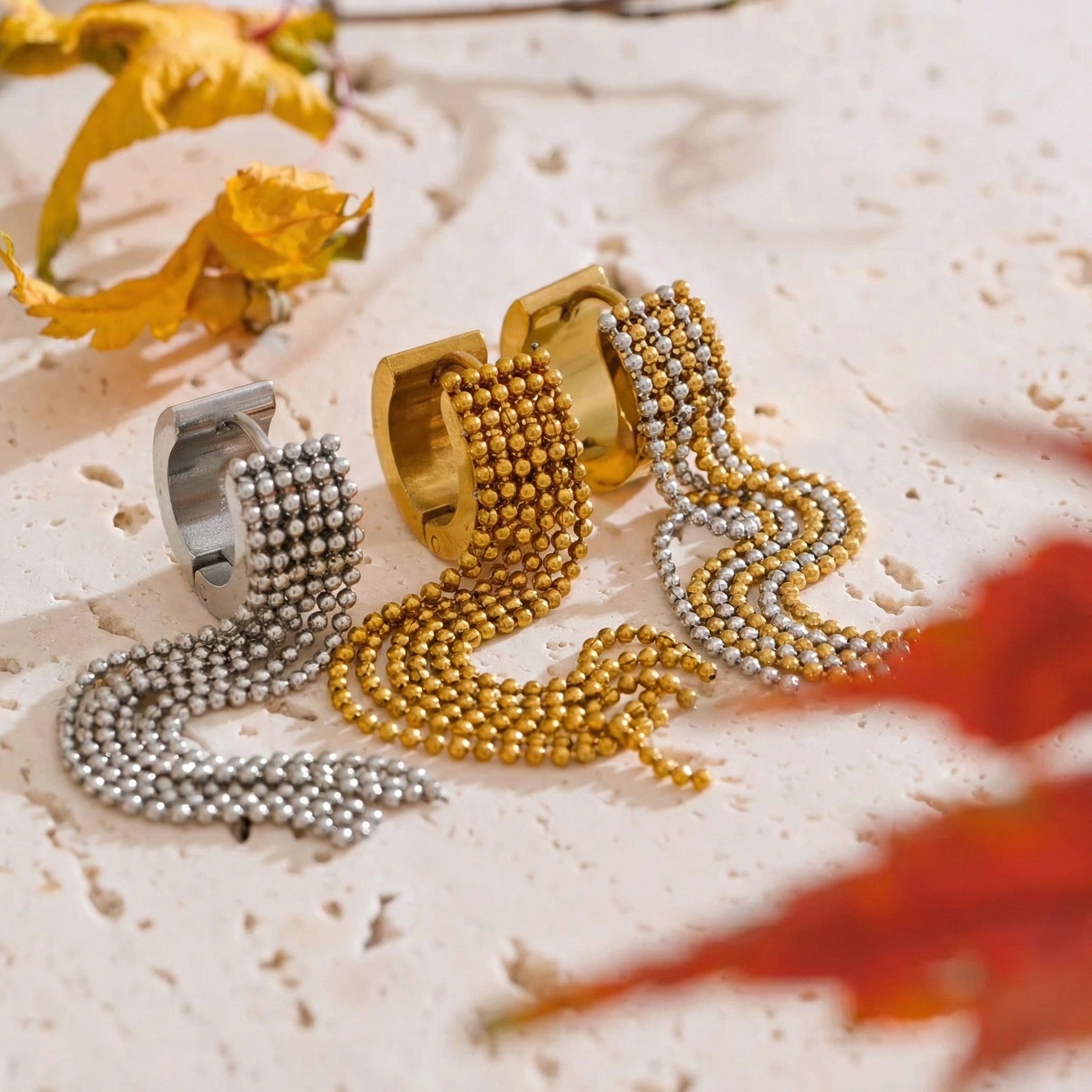 Tassel Chain Hoop Earrings