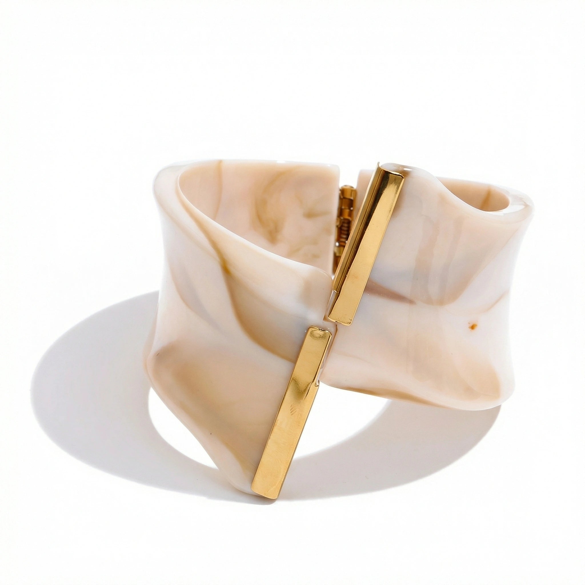 Sculptural Resin Statement Cuff Bracelet