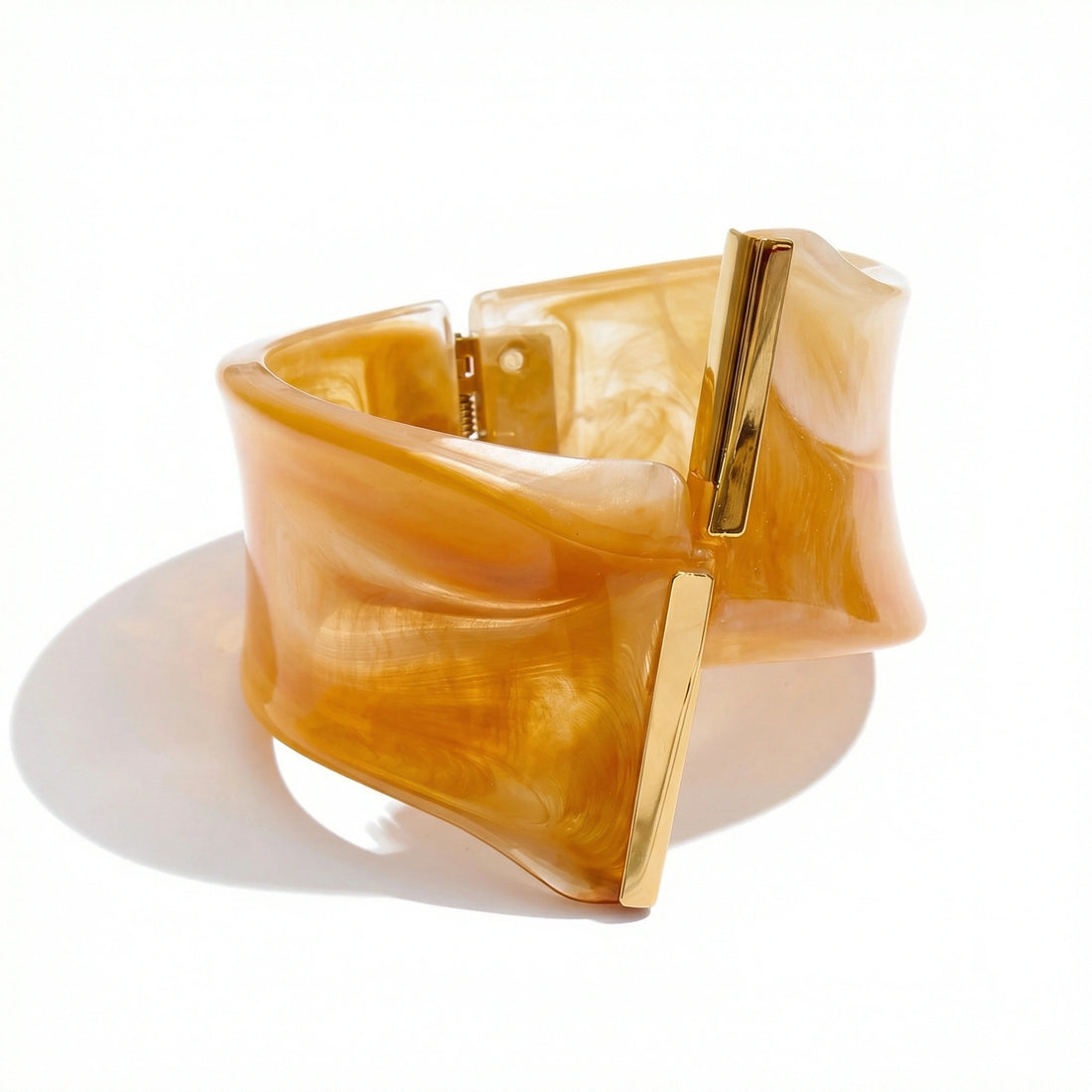 Sculptural Resin Statement Cuff Bracelet