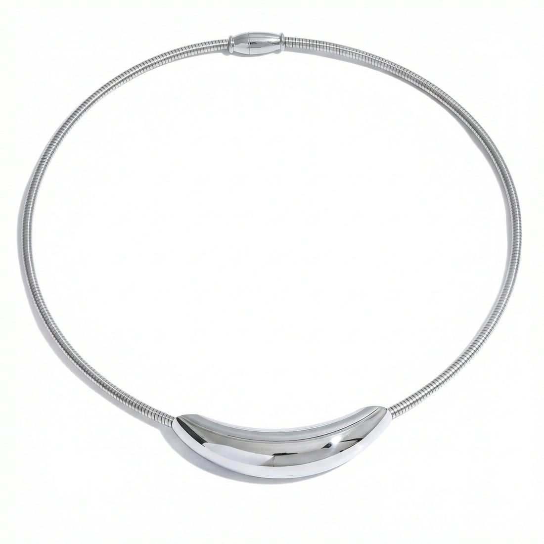 Sculpted Curve Choker Necklace