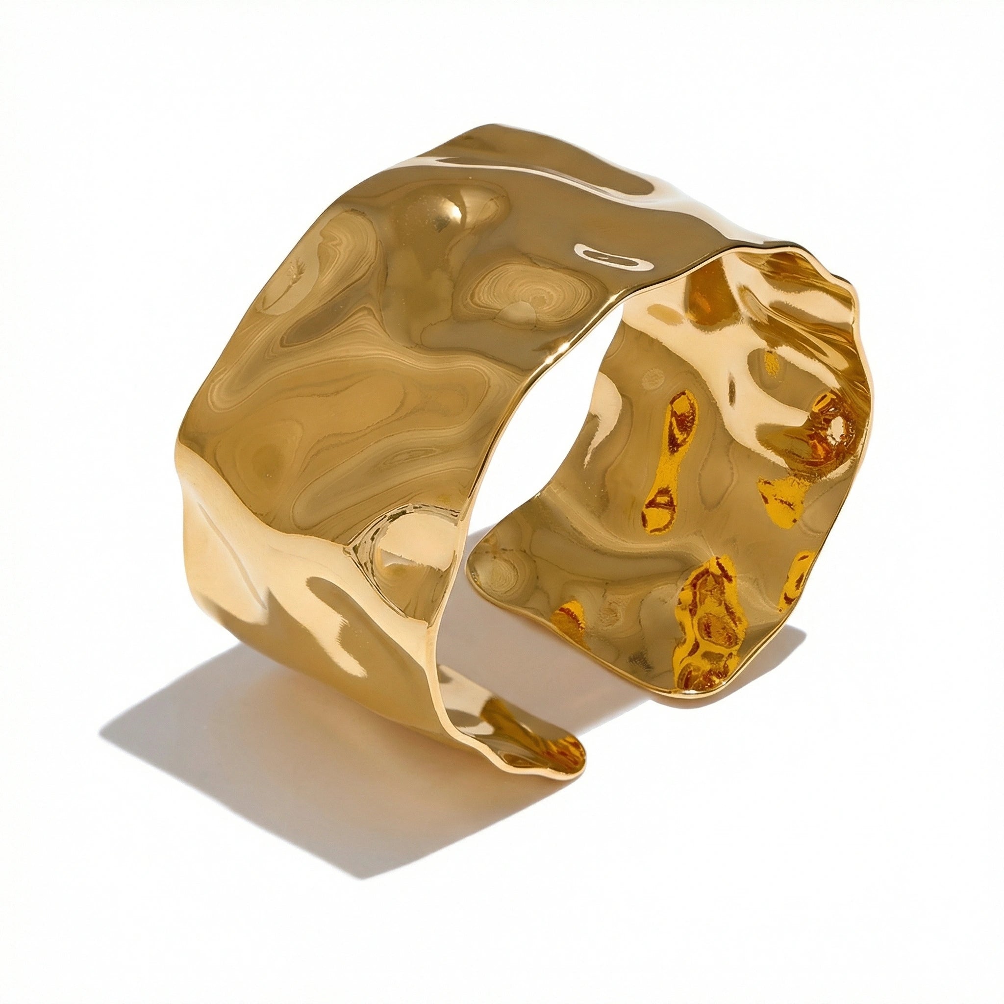 Wide Sculpted Cuff Bracelet