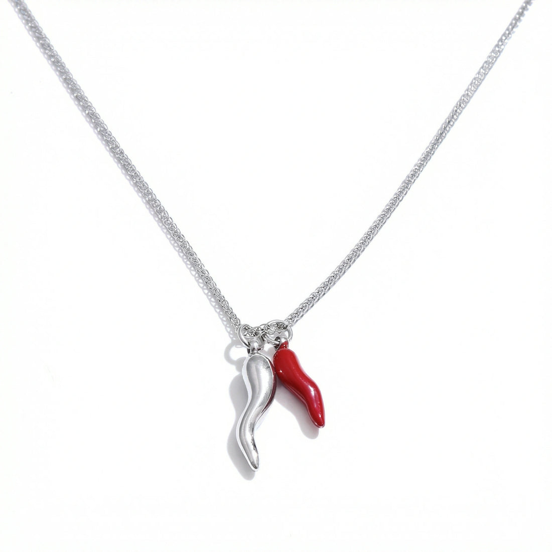 Enamel Chili Pendant Necklace