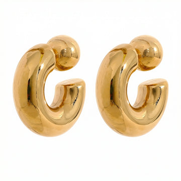 Chunky C Shape Stainless Steel Earrings